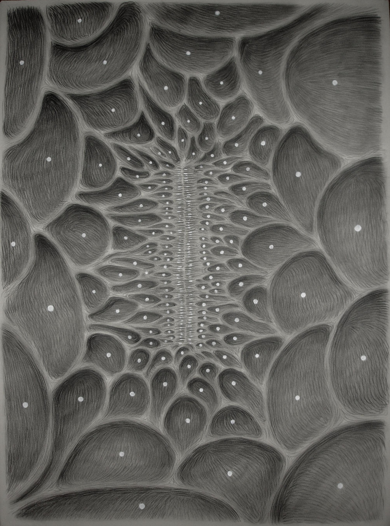 2. Range of decreasing imprints, additive filling with cells