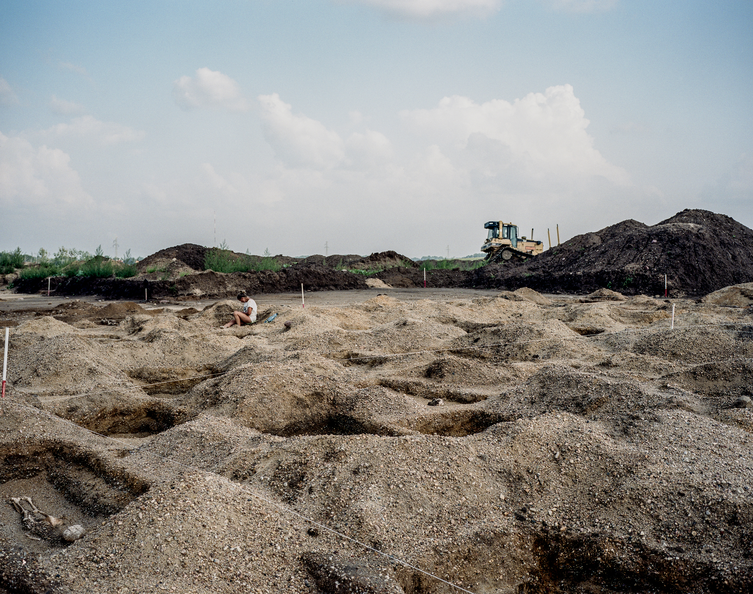 Archaeological research conducted at the site of the planned industrial investment in the suburbs of Wrocław. As part of the excavations, several hundred well-preserved graves, over a thousand years old, were discovered. Afterwards, a logistics center was built here.