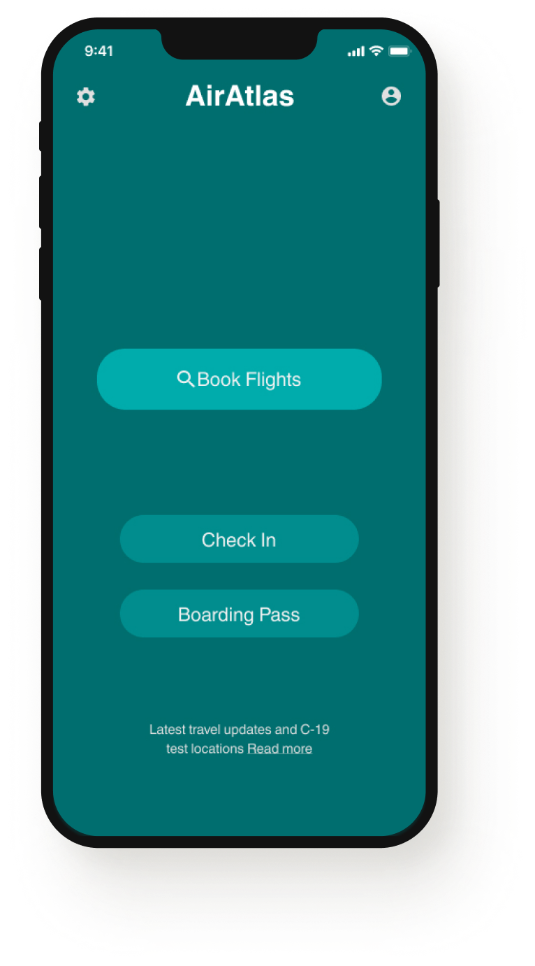 Screenshots from the prototype