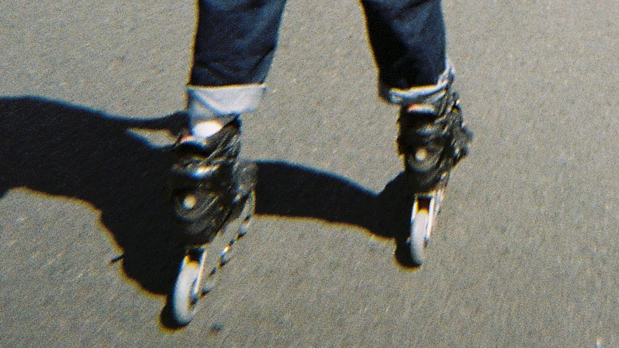 The instructors skates while teaching at burgess park