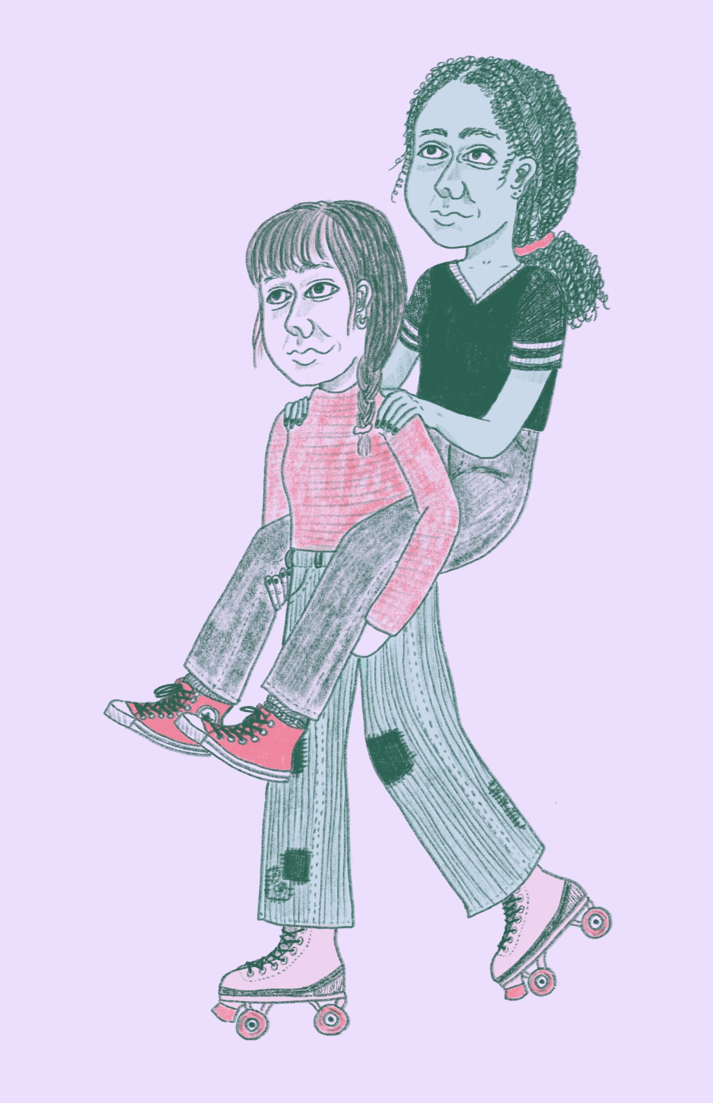 Roller Girls, Digital Illustration, 2020