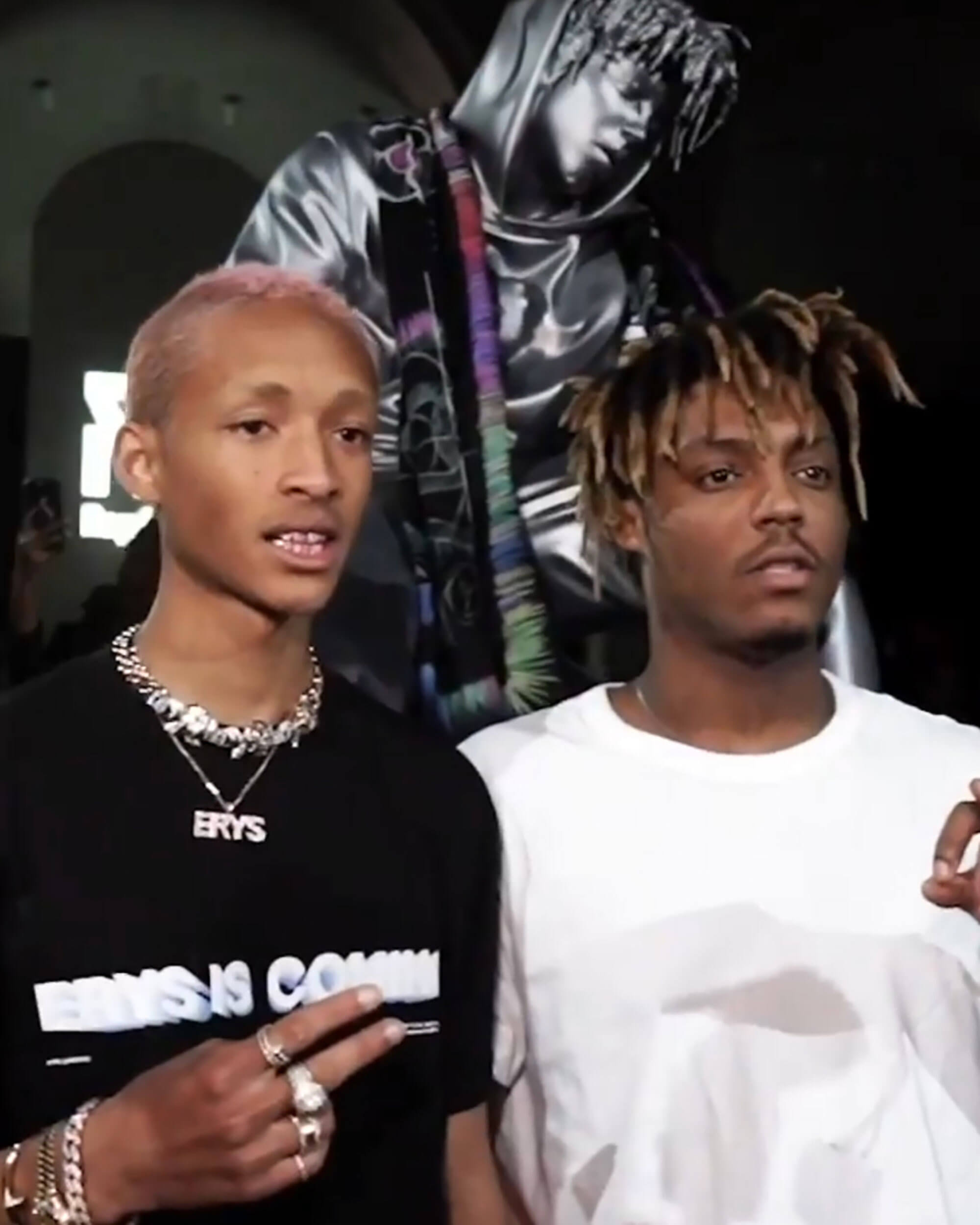 Jaden Smith and Juice Wrld at Brooklyn museum Spotify RapCaviar 2019 