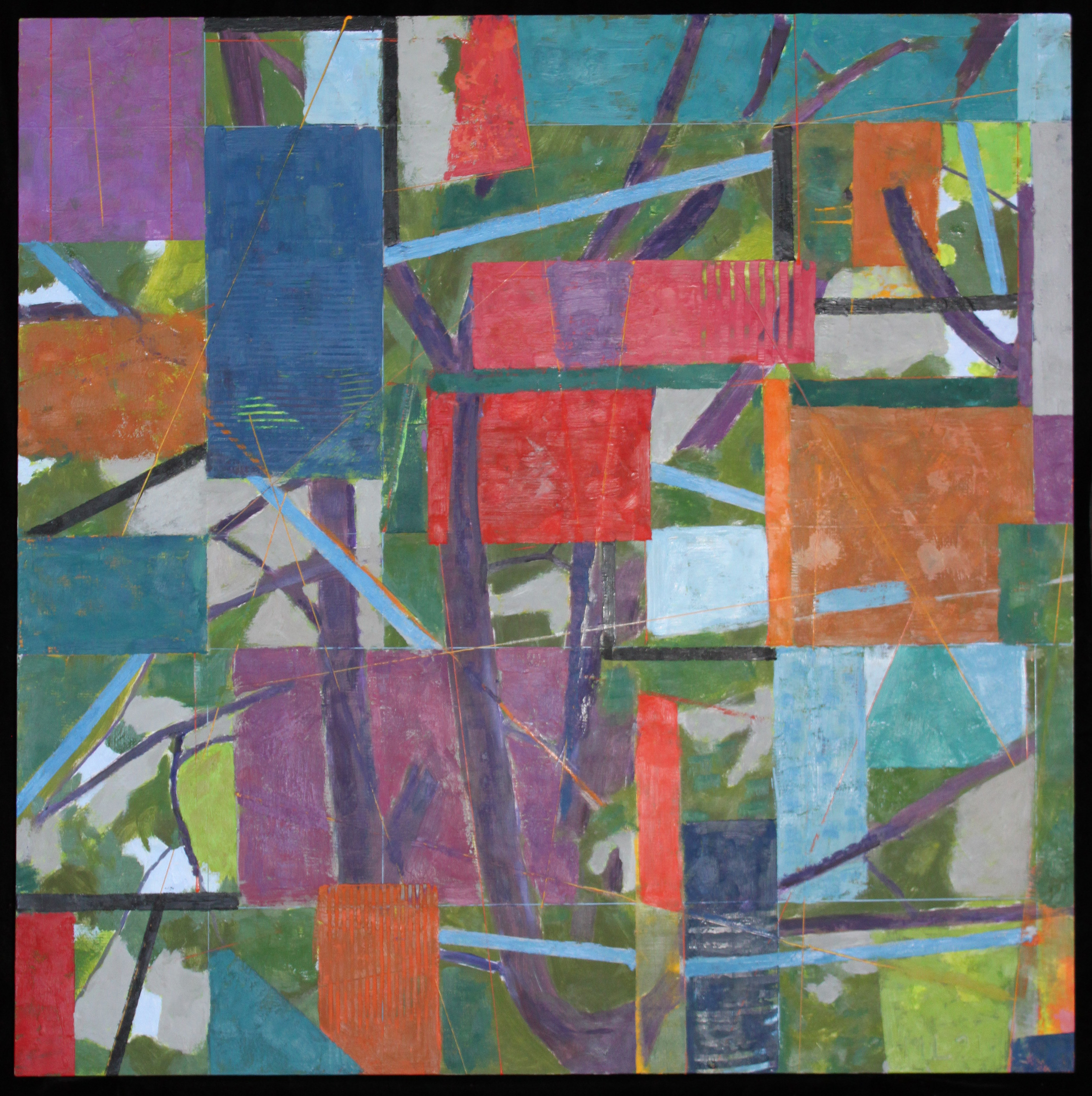 Limb. 2021. encaustic on panel. 36" X 36"