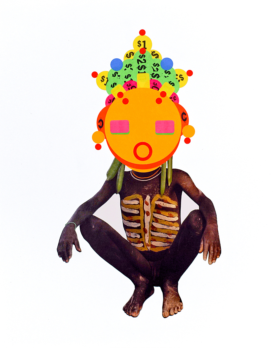 Culture Study IV, collage on paper, 14 x 11 in, 2013