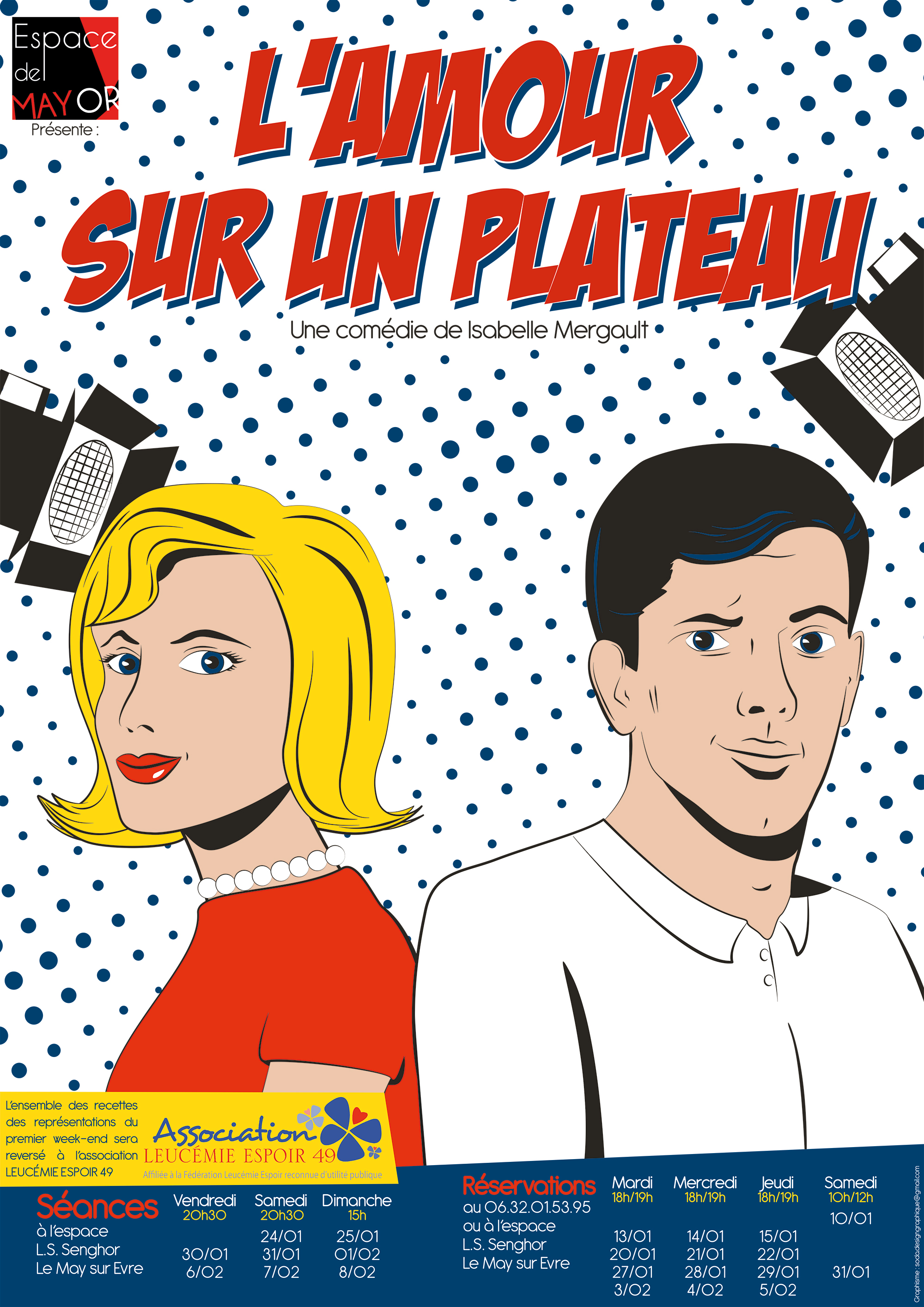 Affiche de théâtre - troupe "Espace del Mayor", Le May-sur-Èvre (49)