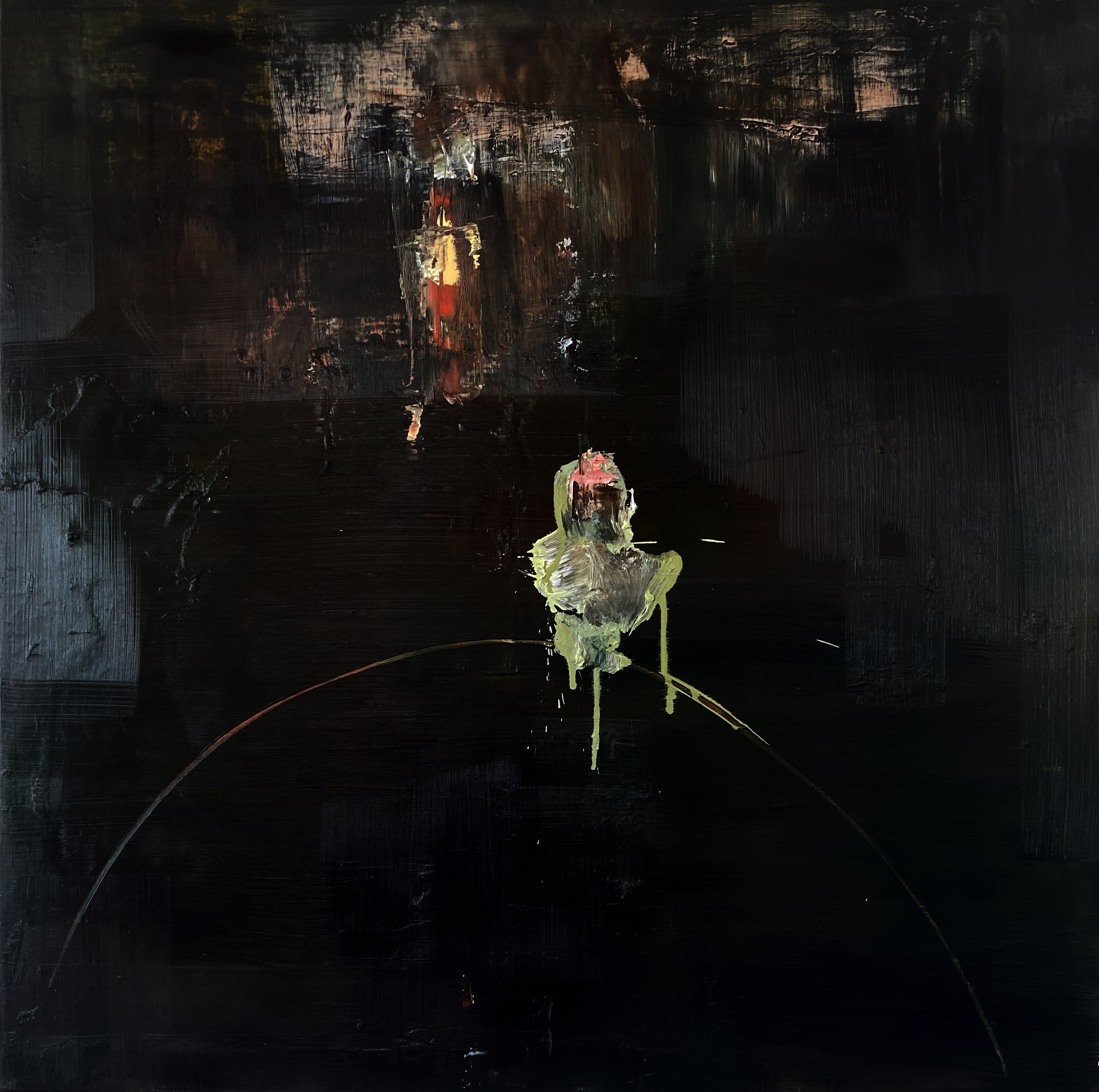 5. But i will wait here 2021 oil on canvas 40 x 40