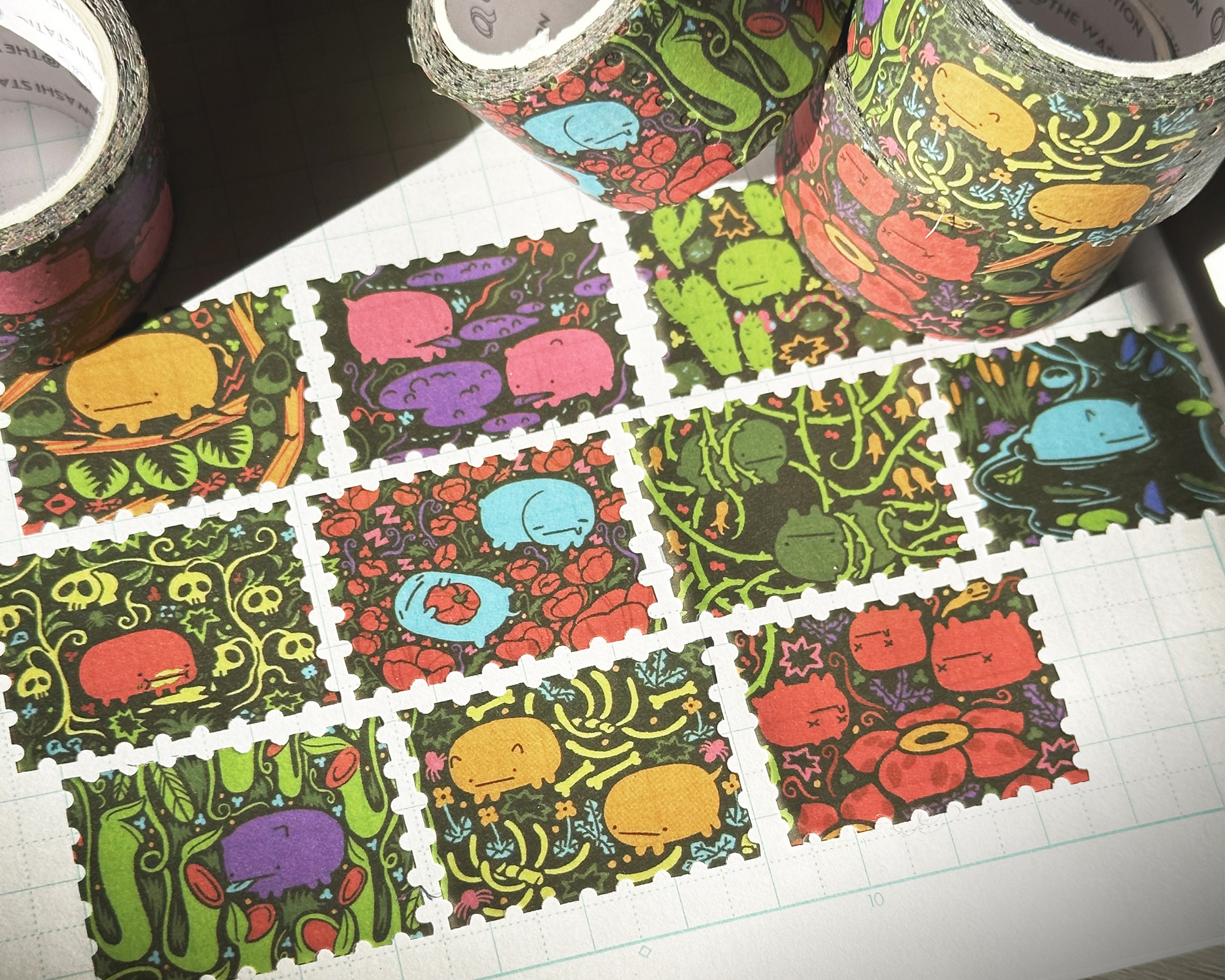 [Forbidden Forest] stamp washi for the Washi Station's 2024 Friends of the Forest collection