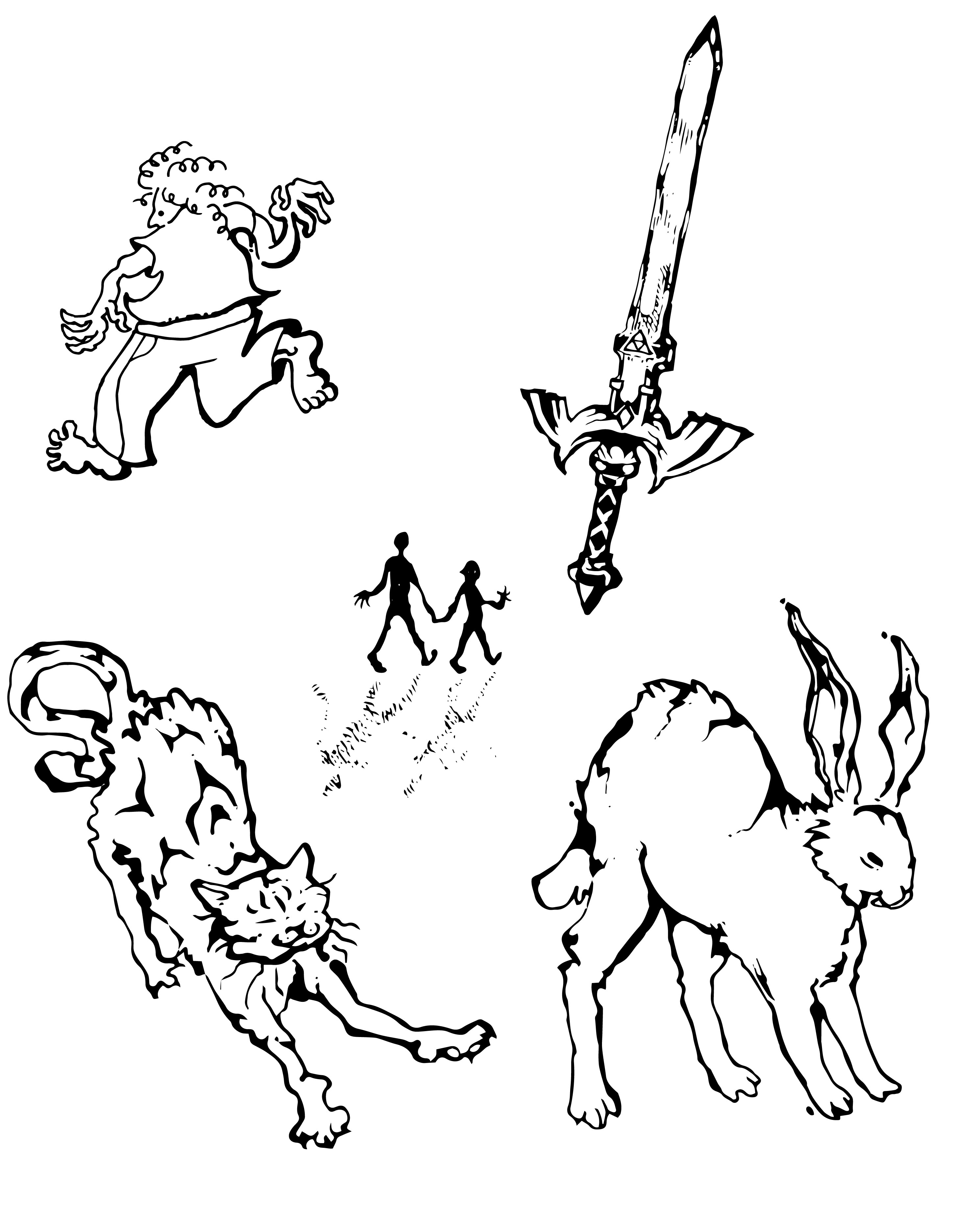 tattoo flash concept, Ink on Paper and Illustrator (2024)