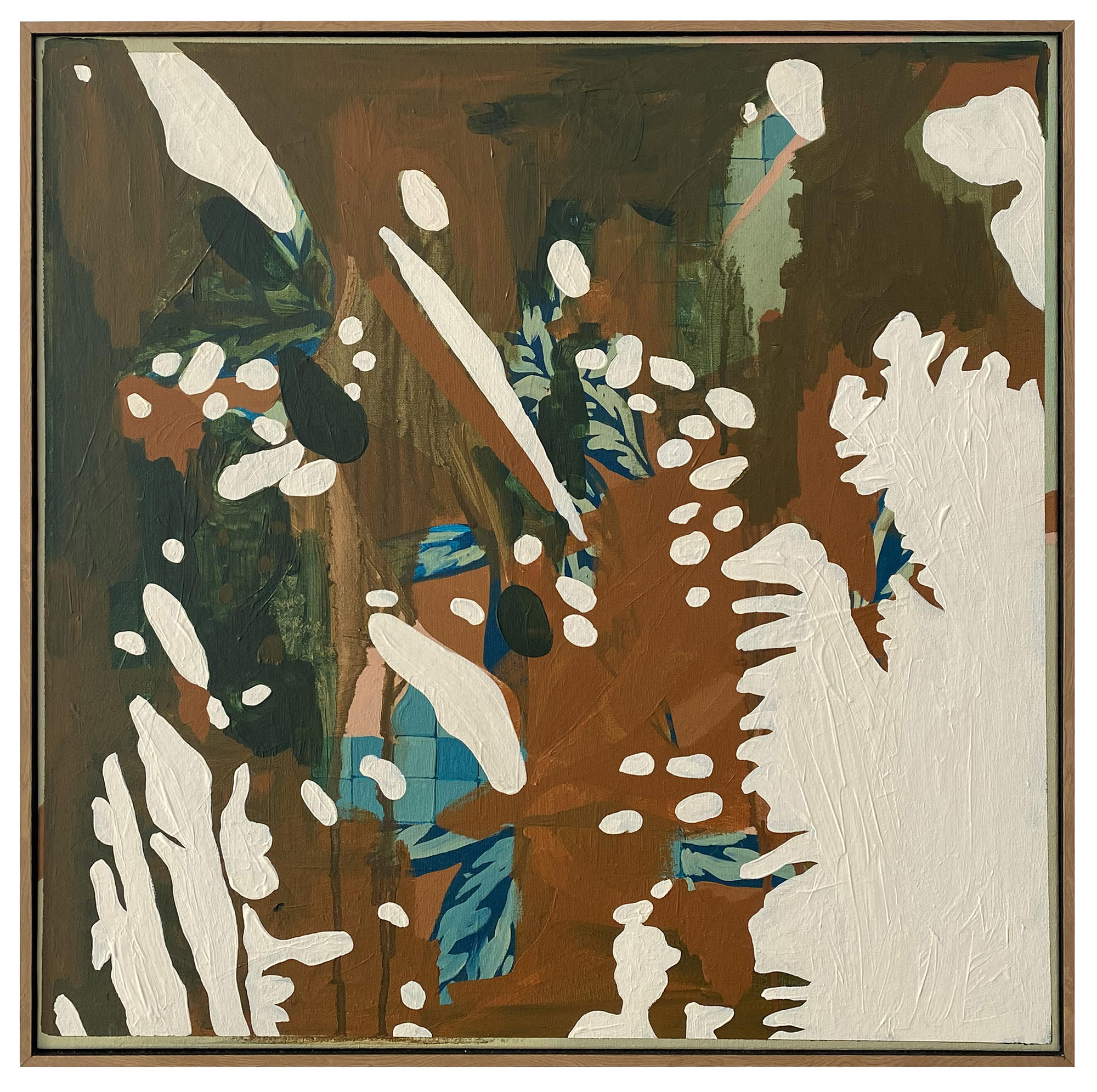 Pára-brisa número I, 2022. Acrílica sobre tela, 50 x 50 cm.