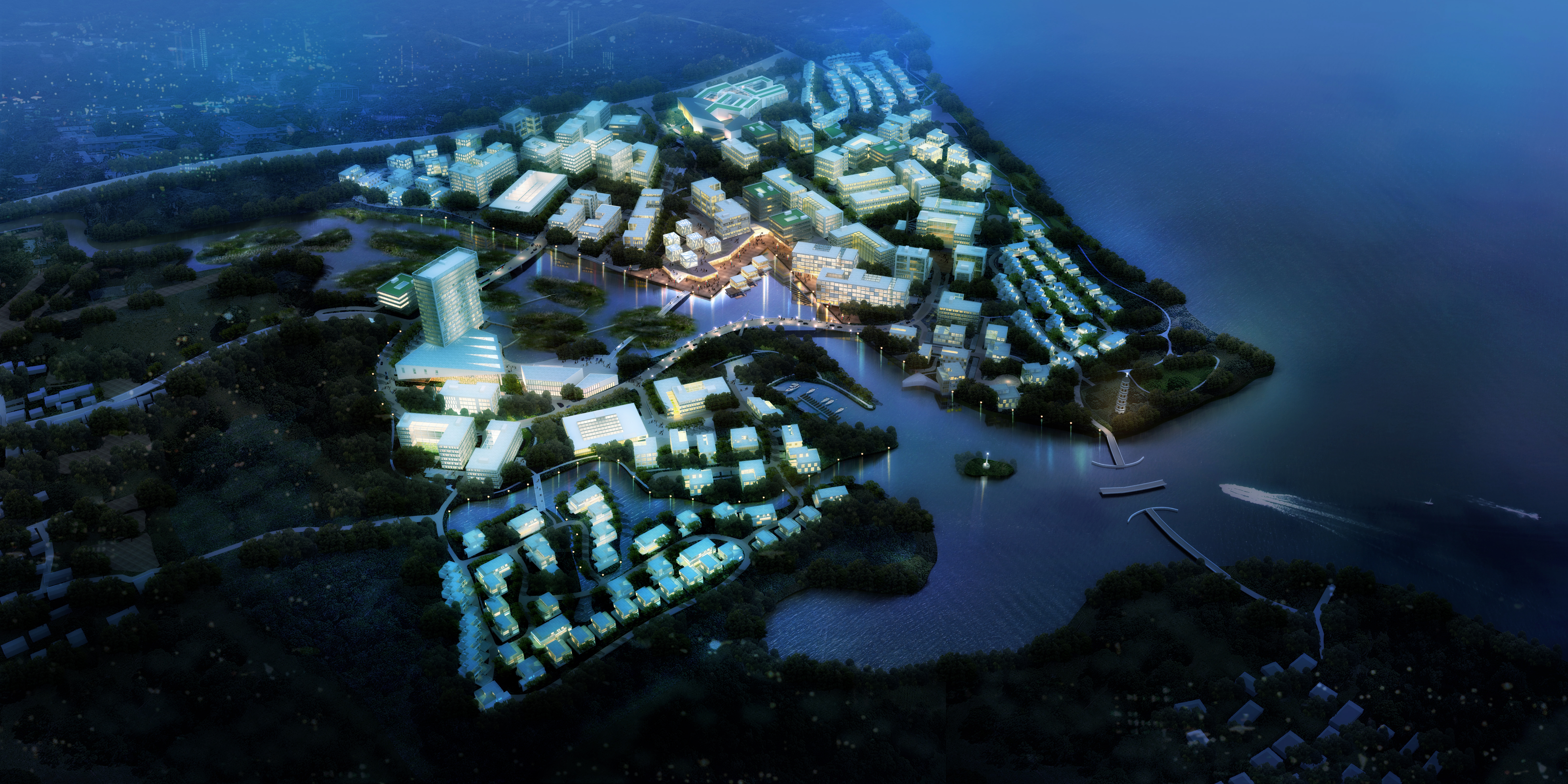 Aerial viewRendering © Hard Rock Digital Technology Co. LTD