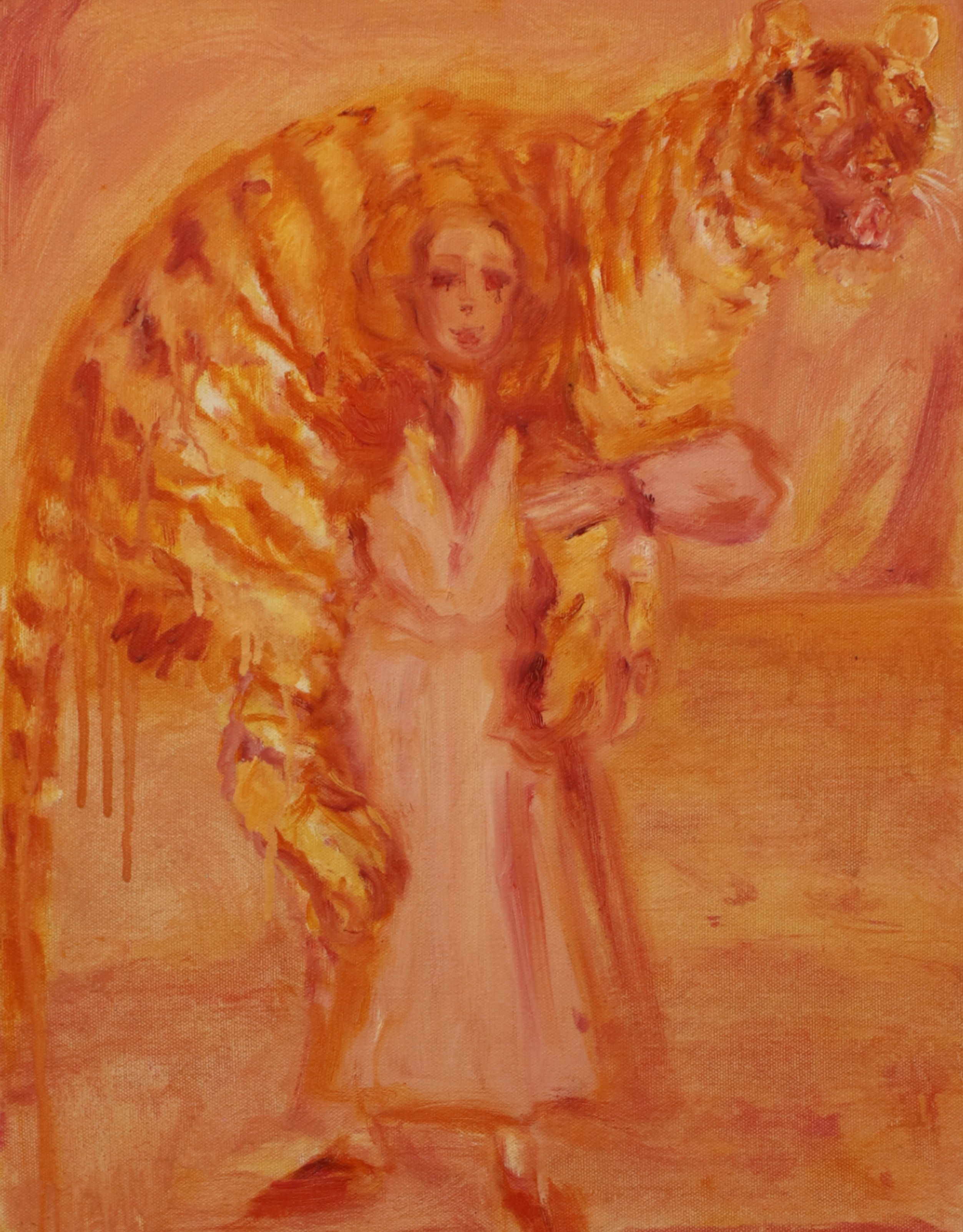  Floria Gonzalez: Bestia.exe, 2024-2025. Oil on canvas 17 3/4 x 13 3/4 in 45 x 35 cm