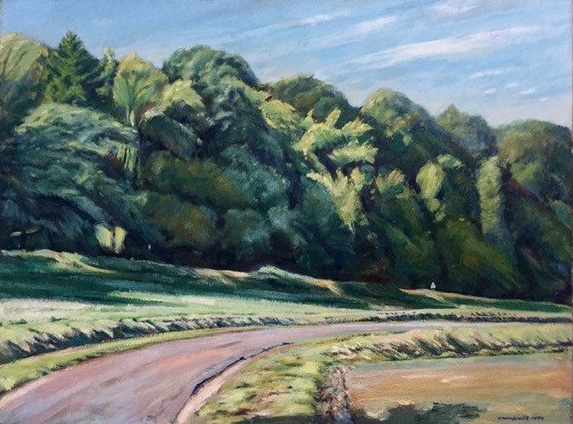 Route départemental Pusaye forterre 1994 - oil 60x80 cm