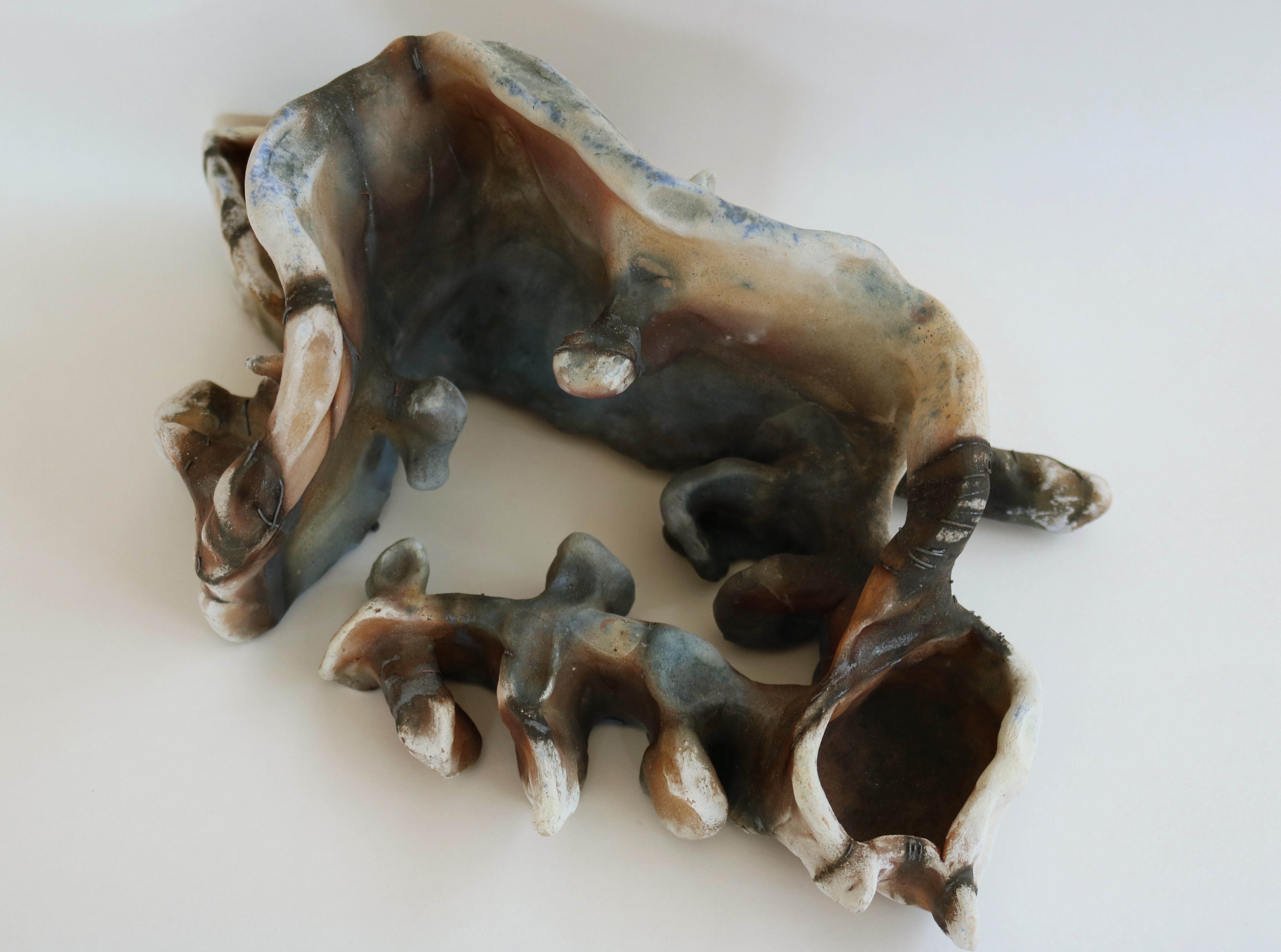 buried bones, saggar fire, 2022