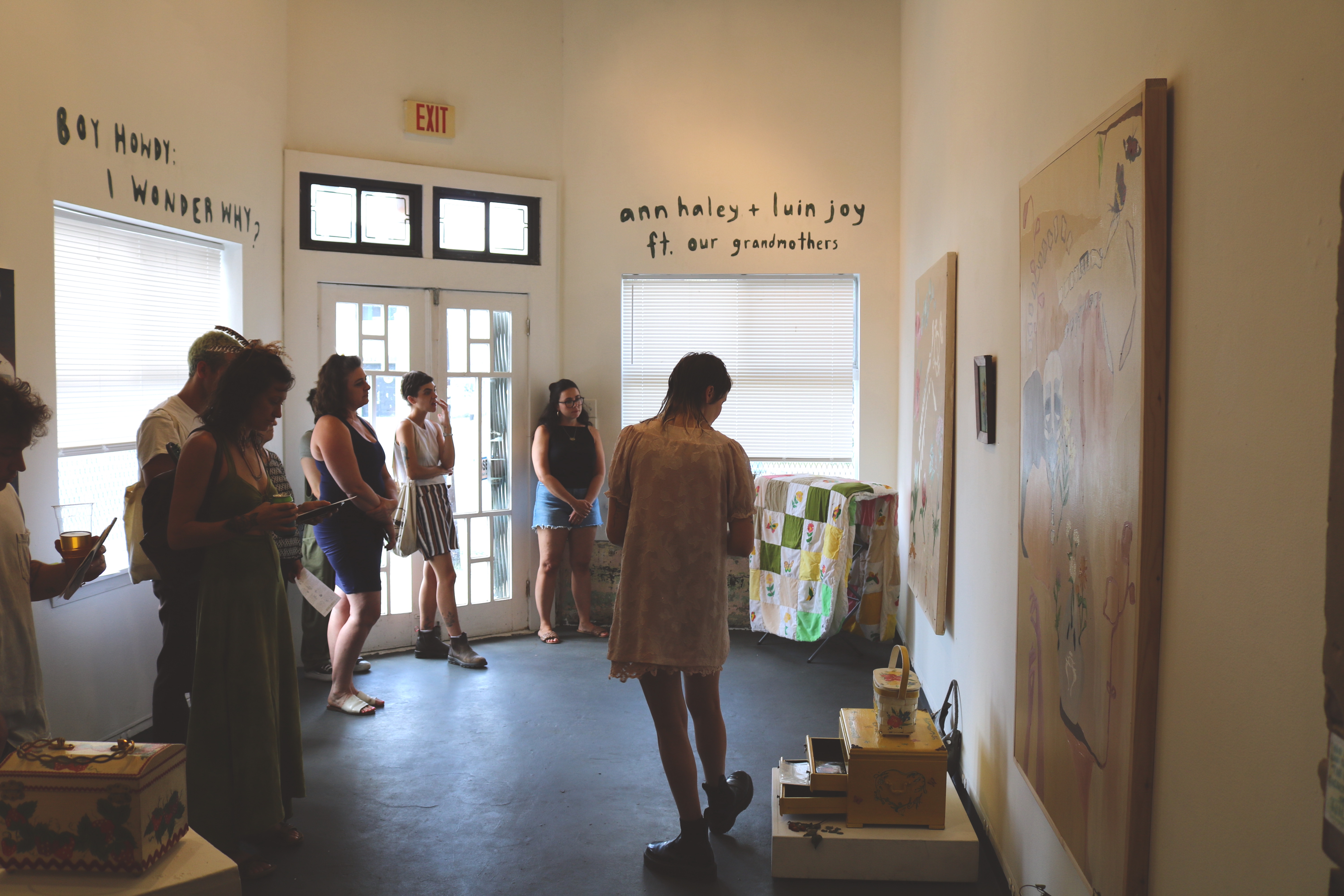 boy howdy; i wonder why?, Ann Haley + Luin Joy Artist Talk, The Front, New Orleans, LA, 2024.