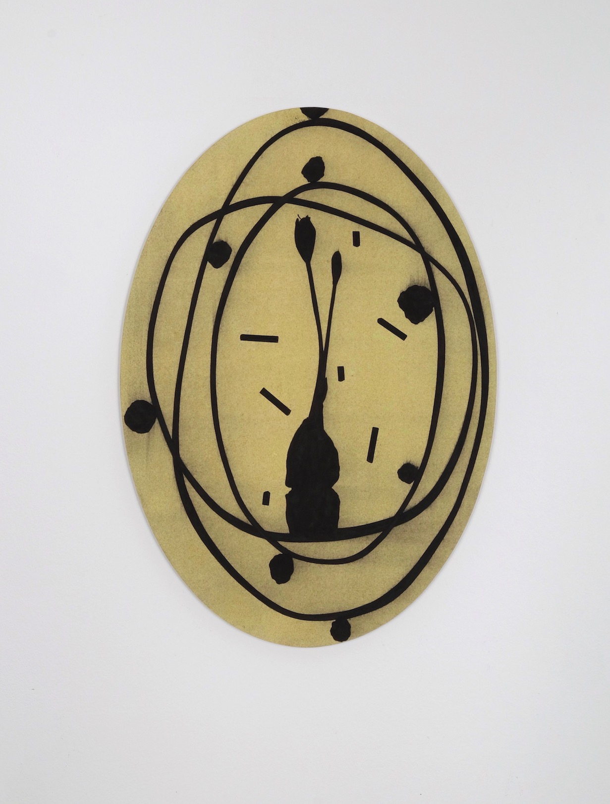 Untitled 2018, acrylic on paper/aluminium, 44.5 x 31 cm