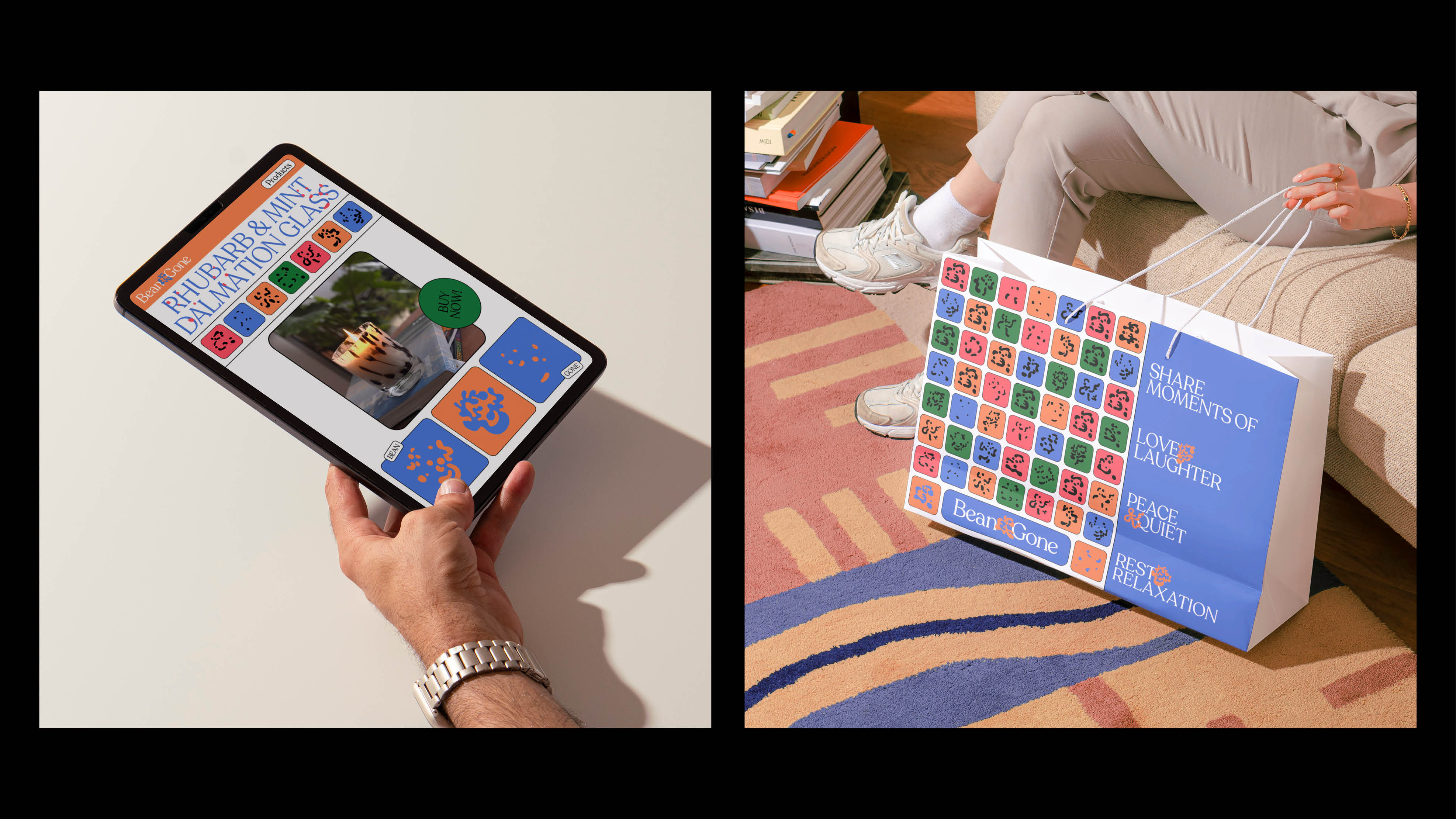 26/40: Brand and packaging design for Bean & Gone, a climate conscious candle company, 2023. 