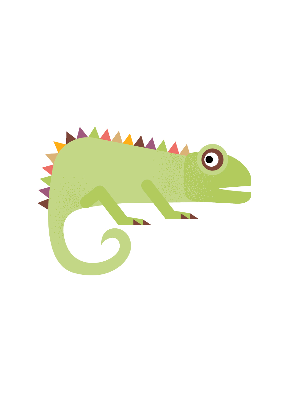 Illustrated chameleon gif