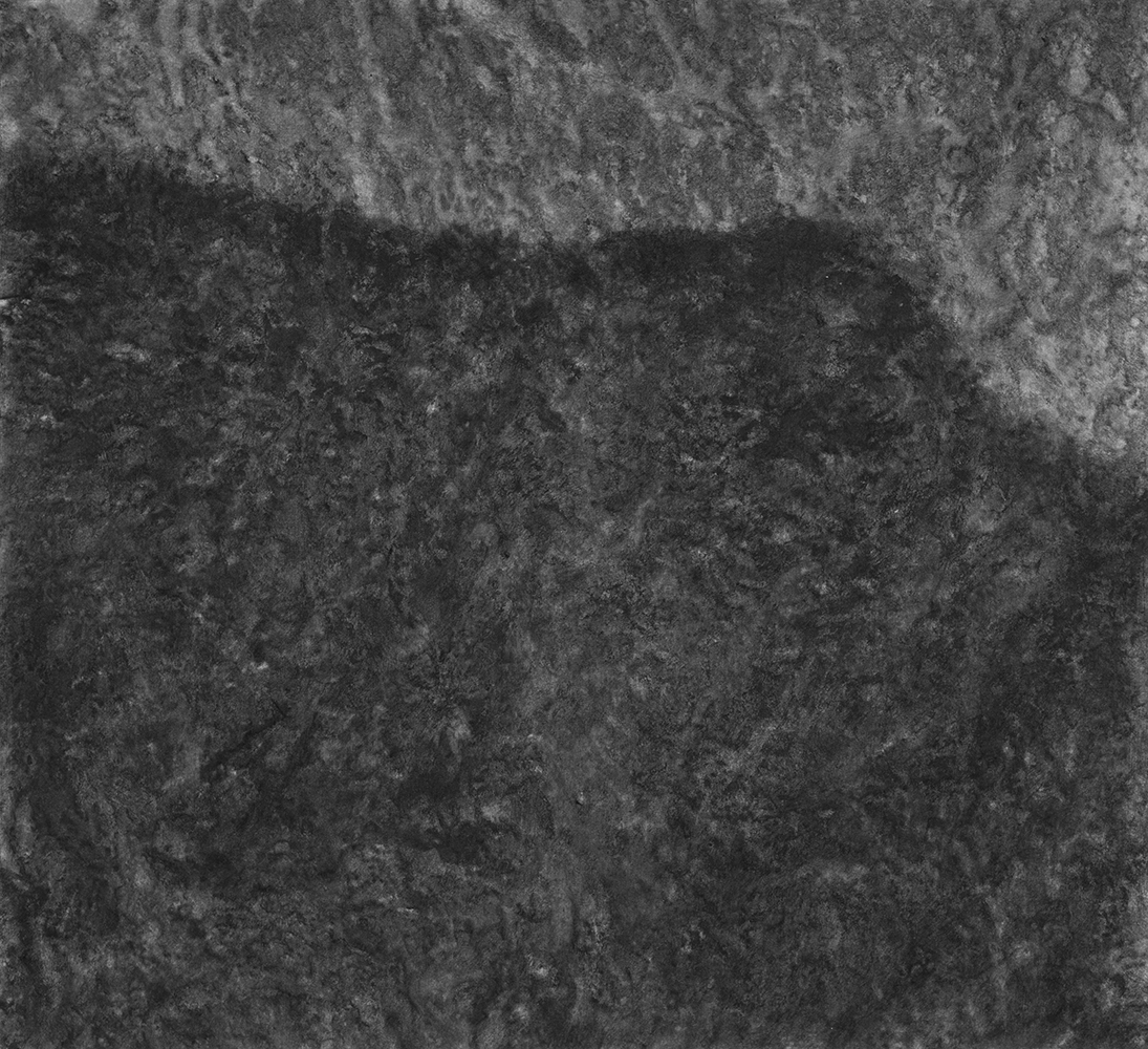 Mont analogue (XX) [Analogous Mount (XX)]Indian ink and methylcellulose on canvas63 x 69 cm, 2024