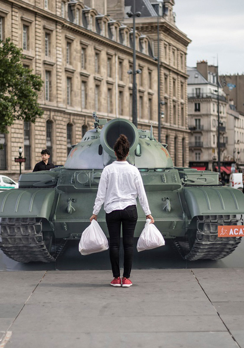 tankman: tiananmen 30 ans après, 2019 _ pour ACAT France _ photo © Elodie Daguin
