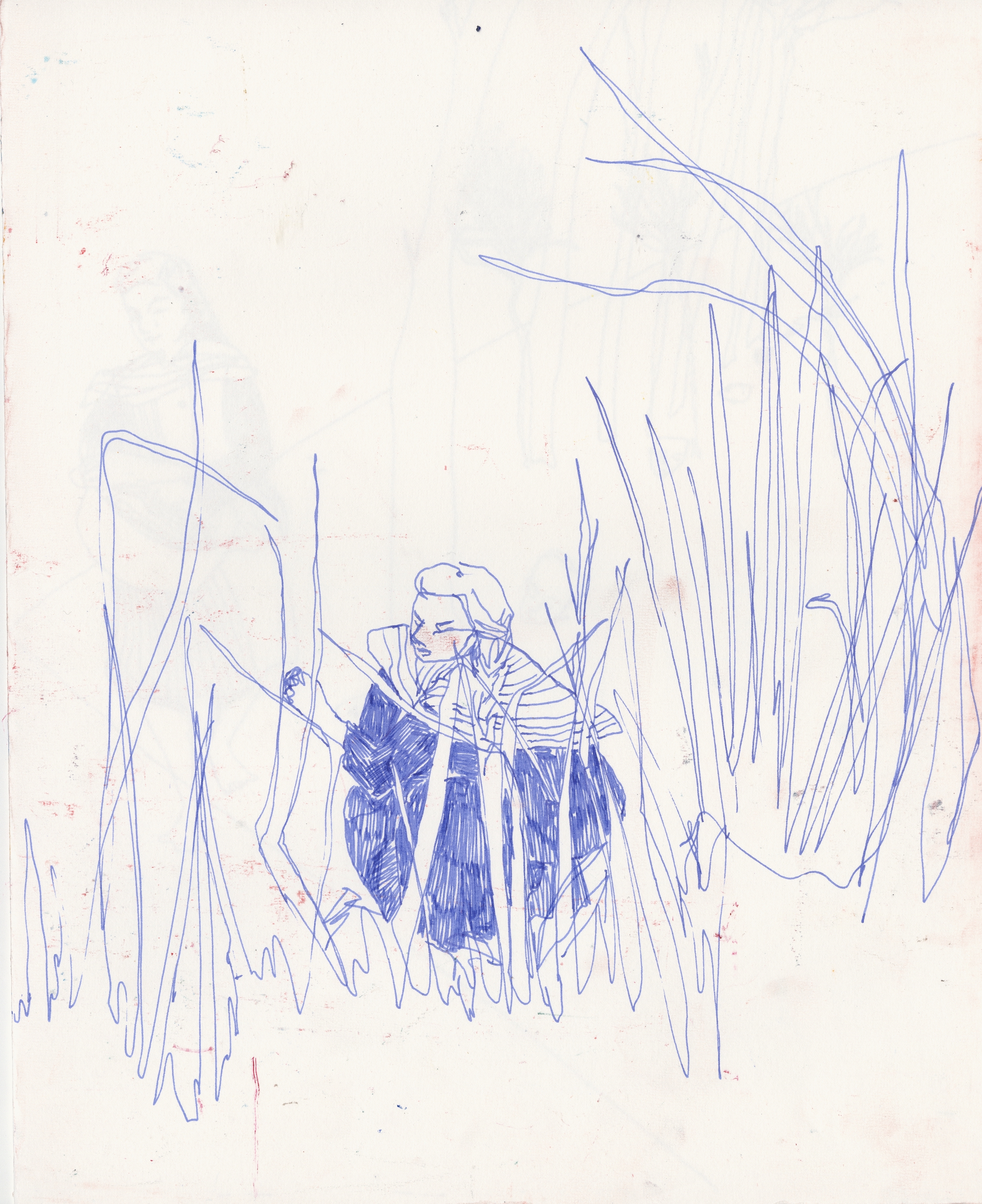 tekenwerk bij volkslied 'kur tu biji' (waar ben je, broeder) gemaakt tijdens het 24 uurs project. -winter 2023