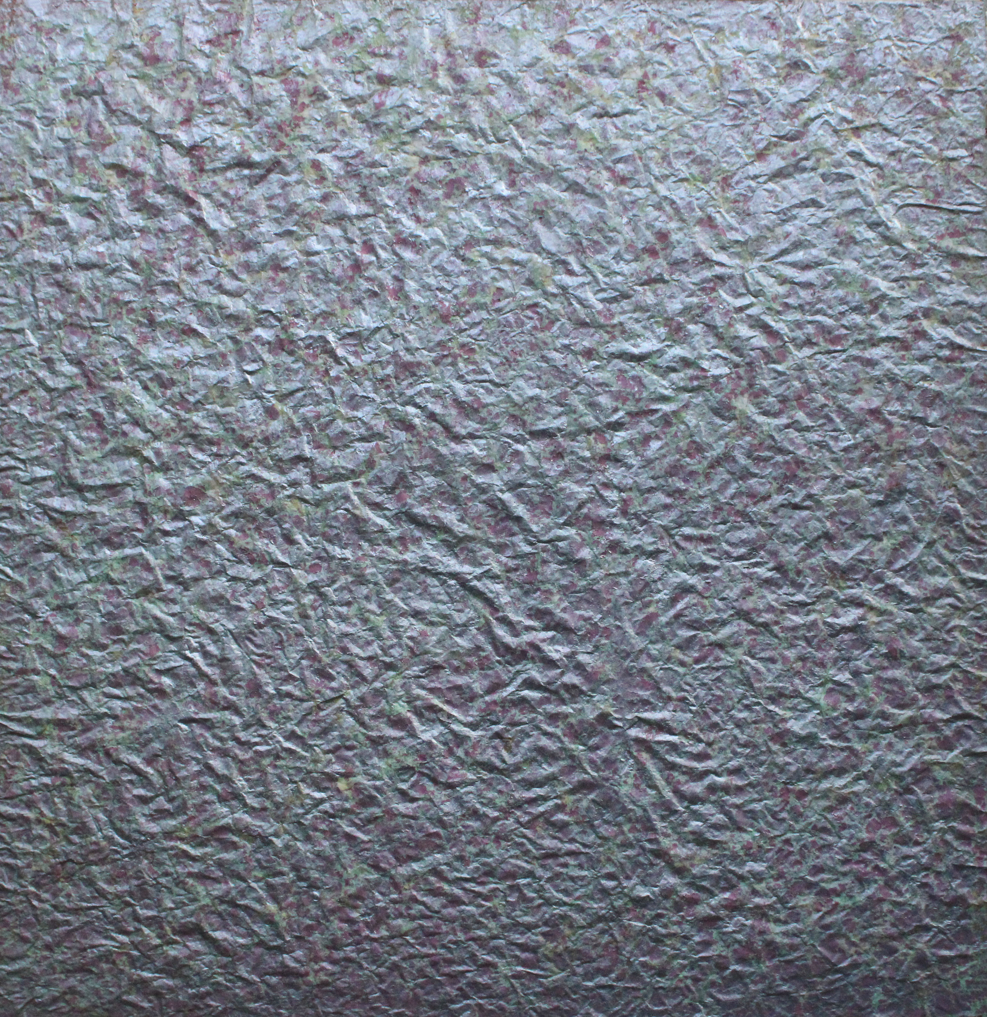   Sans Titre, Acrylique sur papier froiss&eacute;, 100,5x98 cm