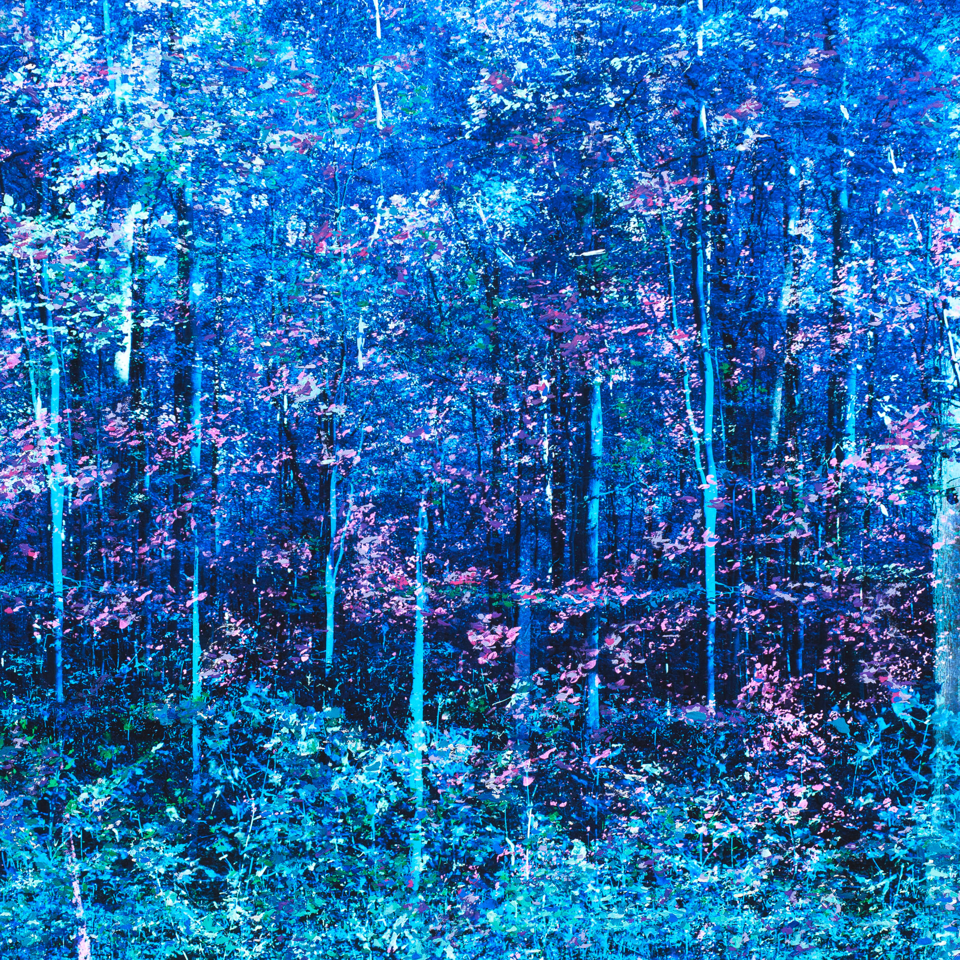 "Songe", bleu, 80x70cm, 2021