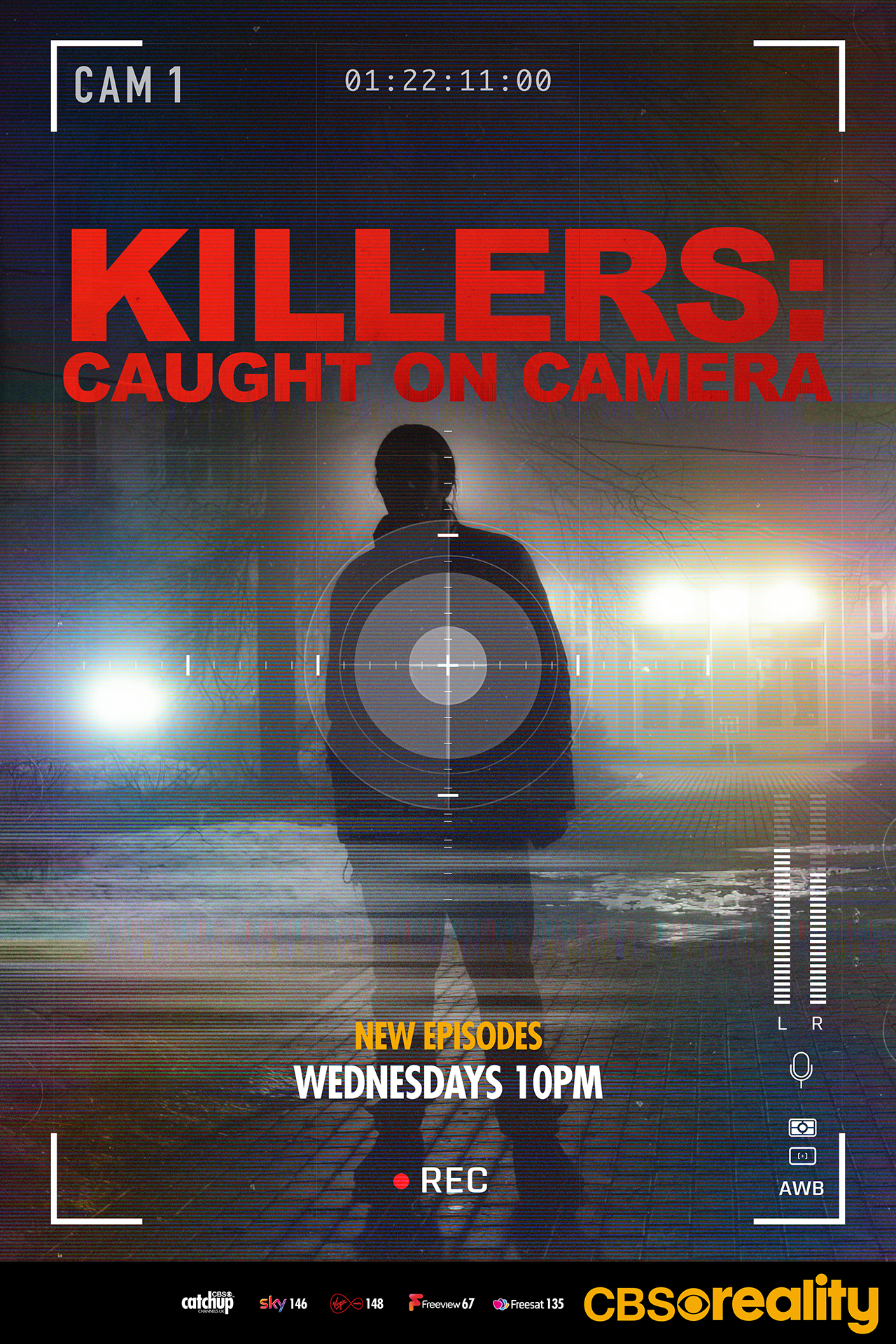 Killers: Caught on Camera. CBS Reality, Season 1 2023 Season 1 (UK) AMC Networks International ︎︎︎ Art direction  ︎︎︎&nbsp;Idea generation ︎︎︎ Mockups ︎ Finalising keyart