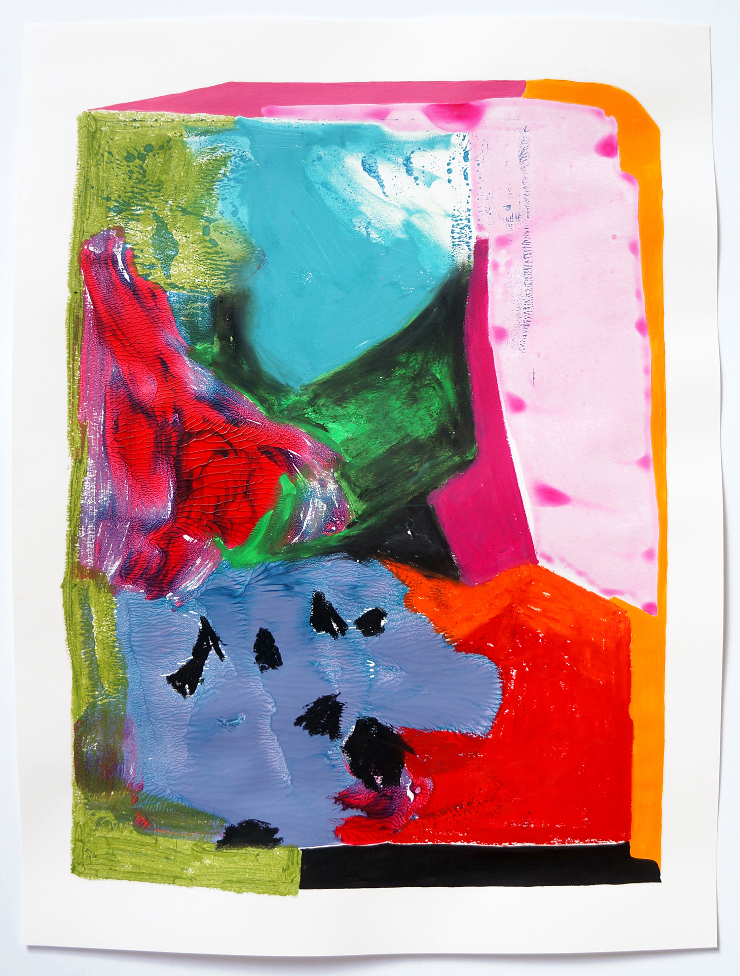 Untitled 540, 2020, Mixed media on paper, 48x36cm