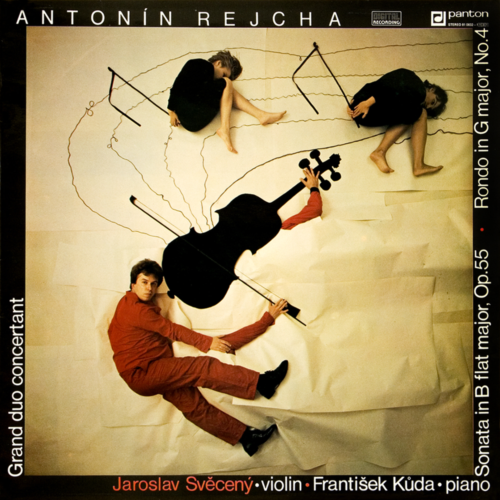 1988 09Jaroslav Svěcený – violin, František Kůda – piano Graphic design, Michal Cihlář