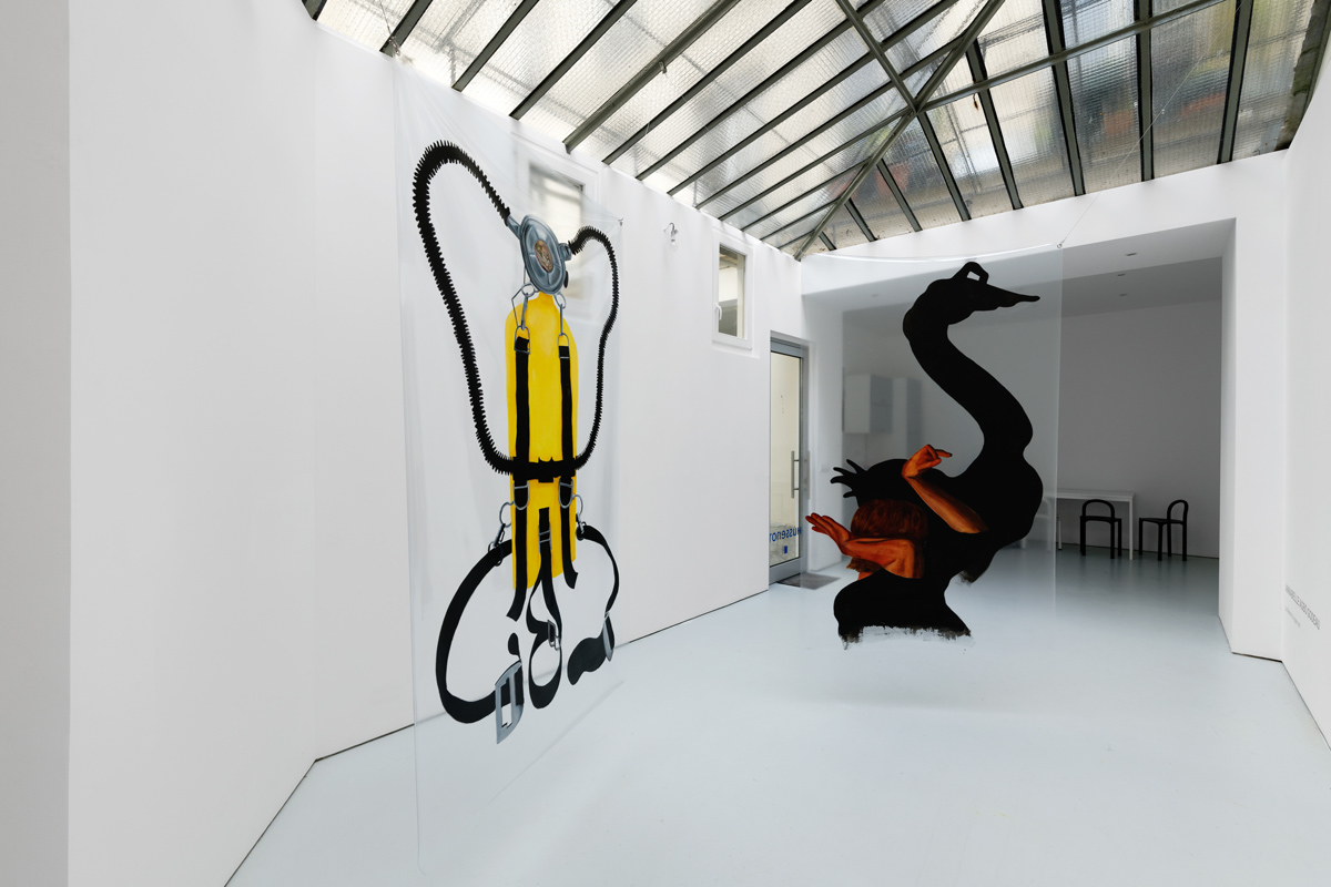 Annabelle Agbo Godeau, La théorie du Cygne noir (2023) | Installation view at La cuisine, Galerie Hussenot, Paris