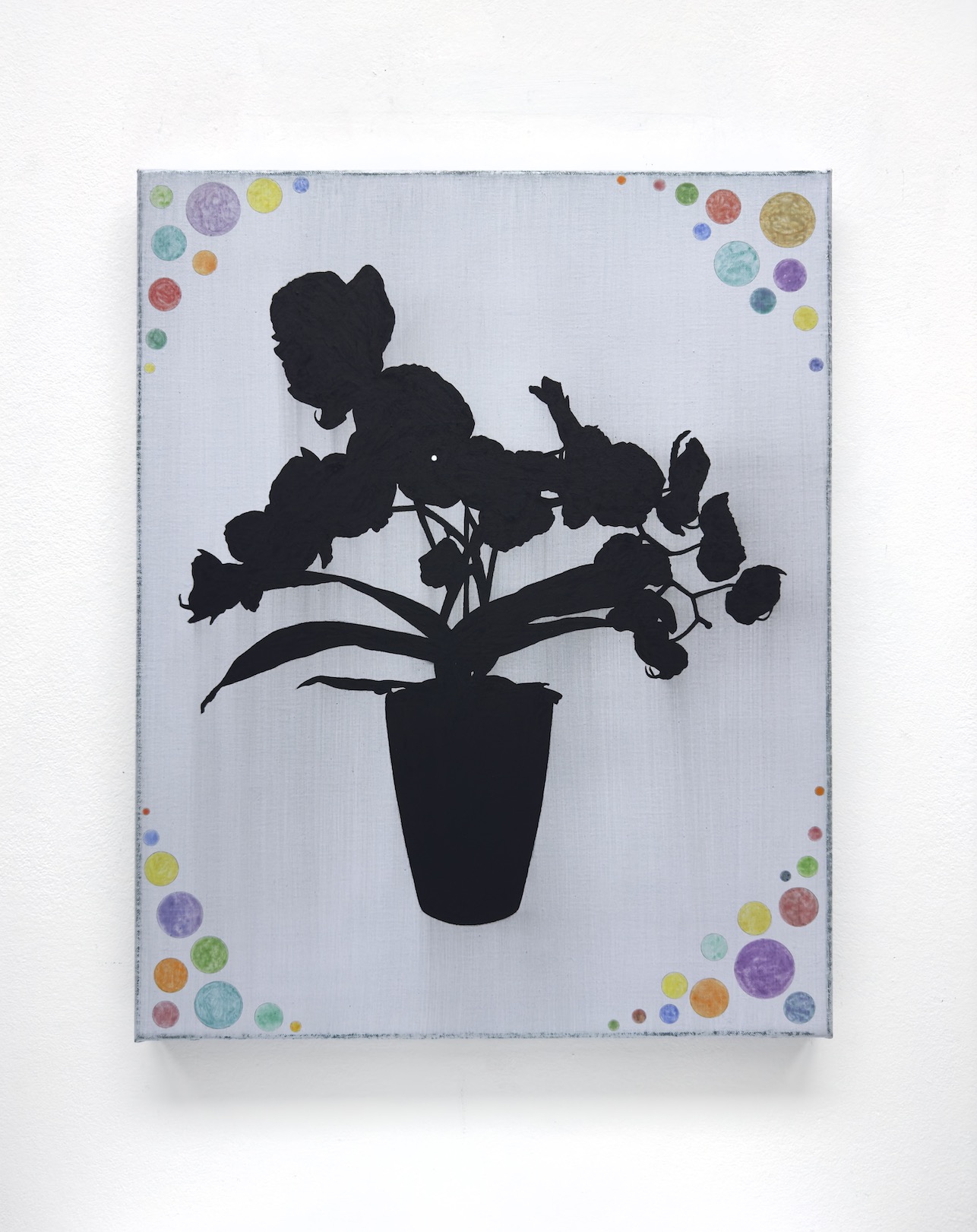 'Carrying a glimpse of the origin, framed by the options’, 2024, (conté) pencil and acrylic on canvas, 50 x 40 cm.