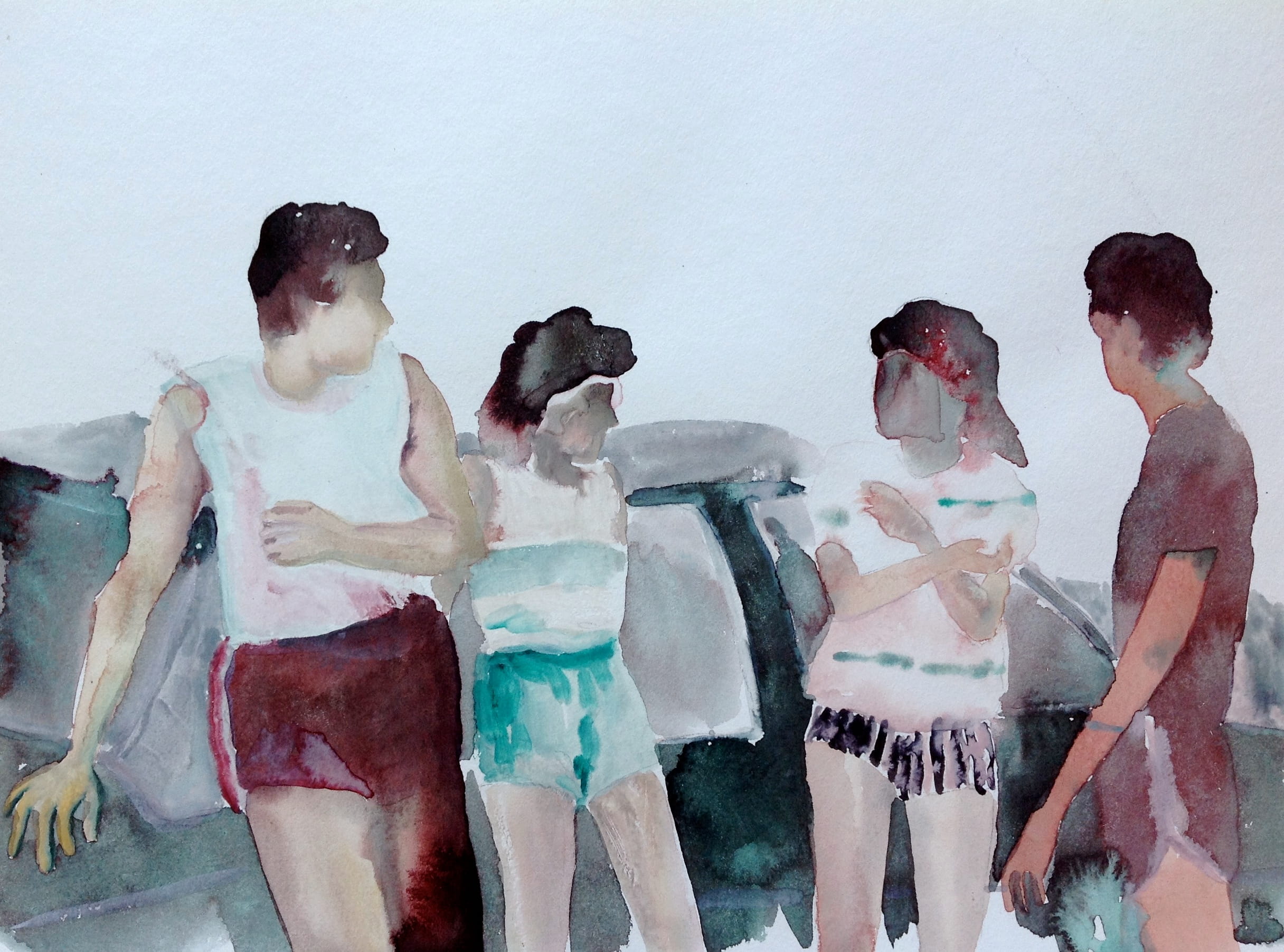 On the block3, aquarelle, 30x40cm, 2016