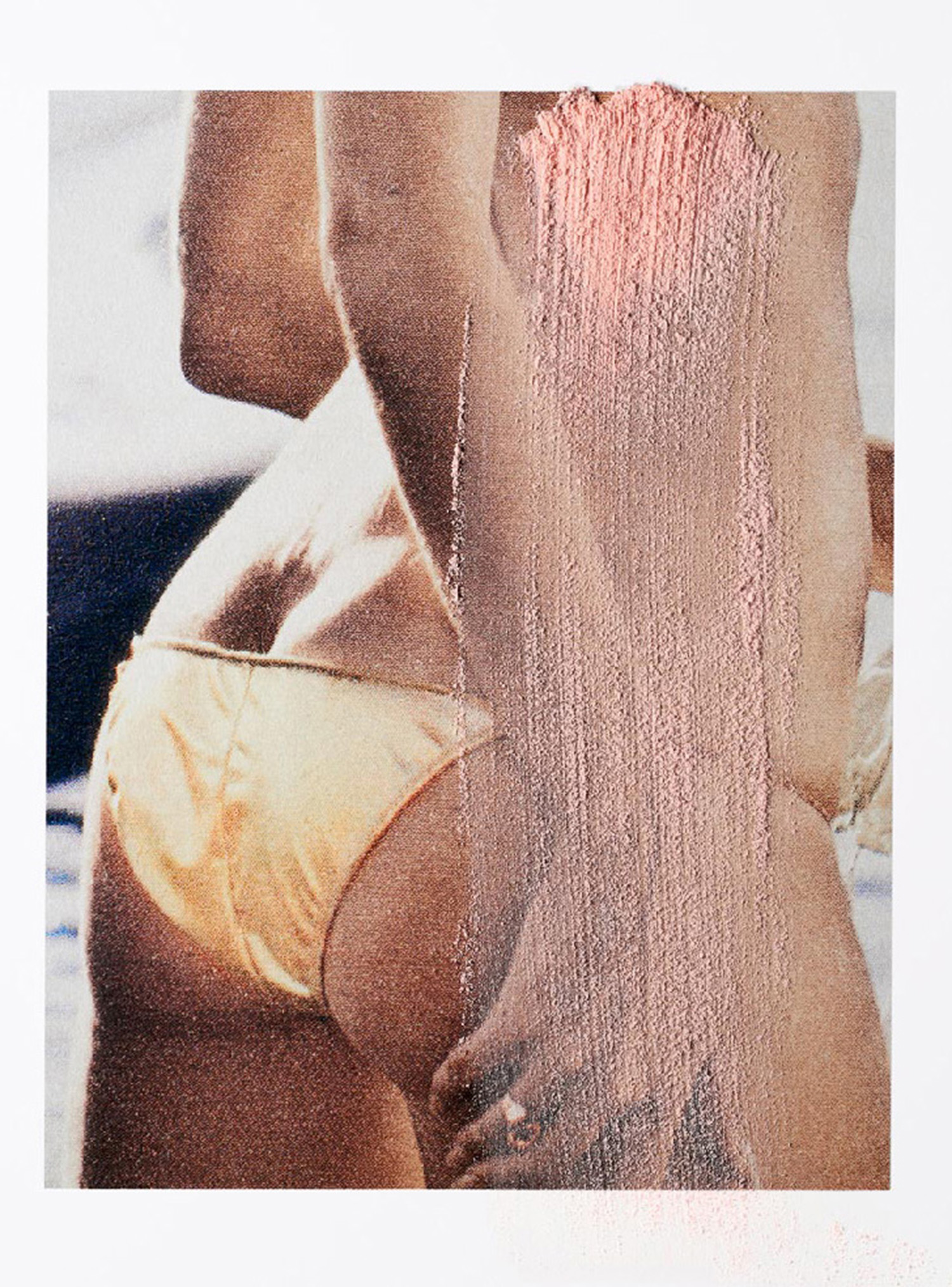KMA stylist Sara Wacksman designs set for conceptual photo of a nude woman with pink paint on her body for Pan & The Dream