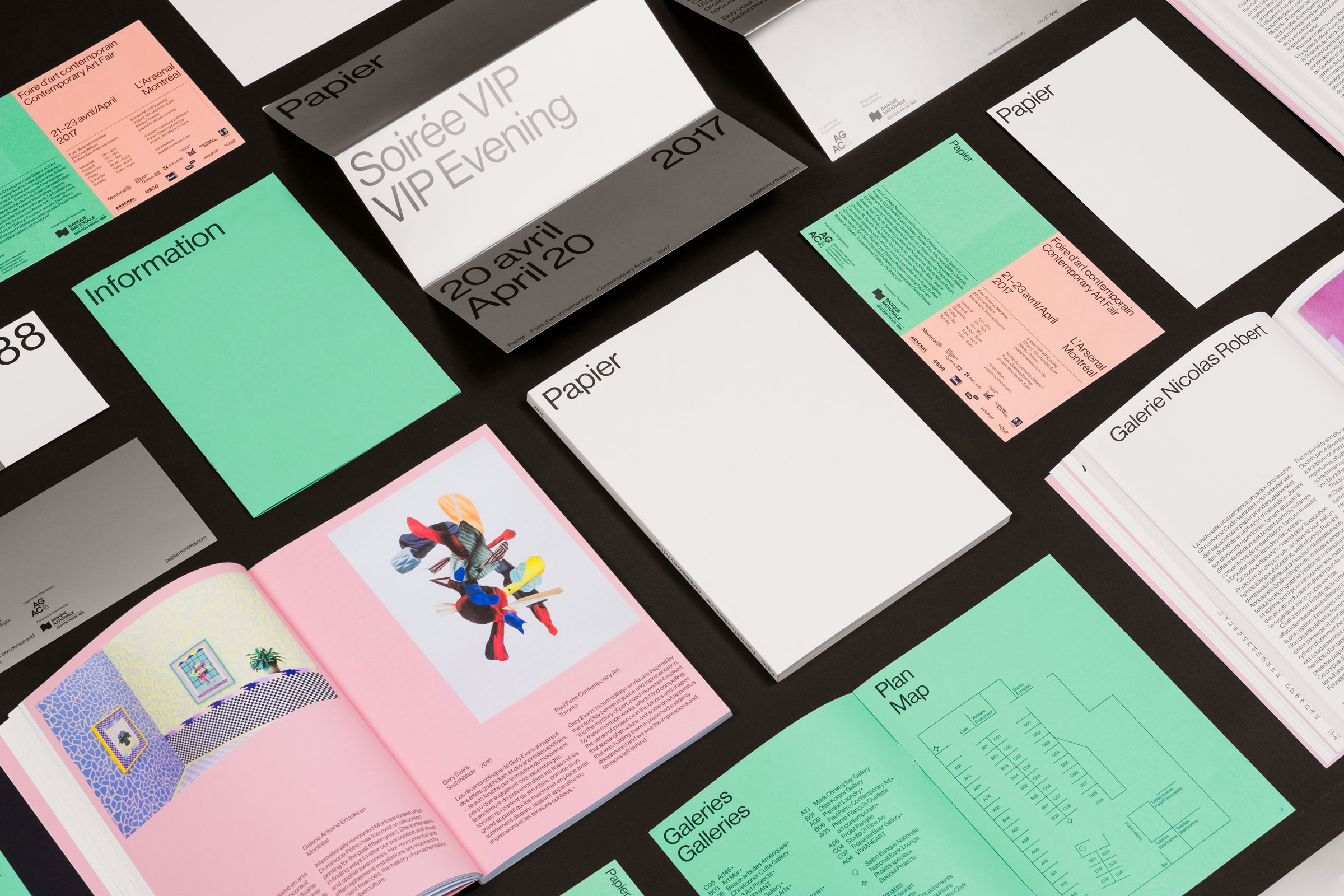 Papier Art Fair, Rebrand. Designed at Principal