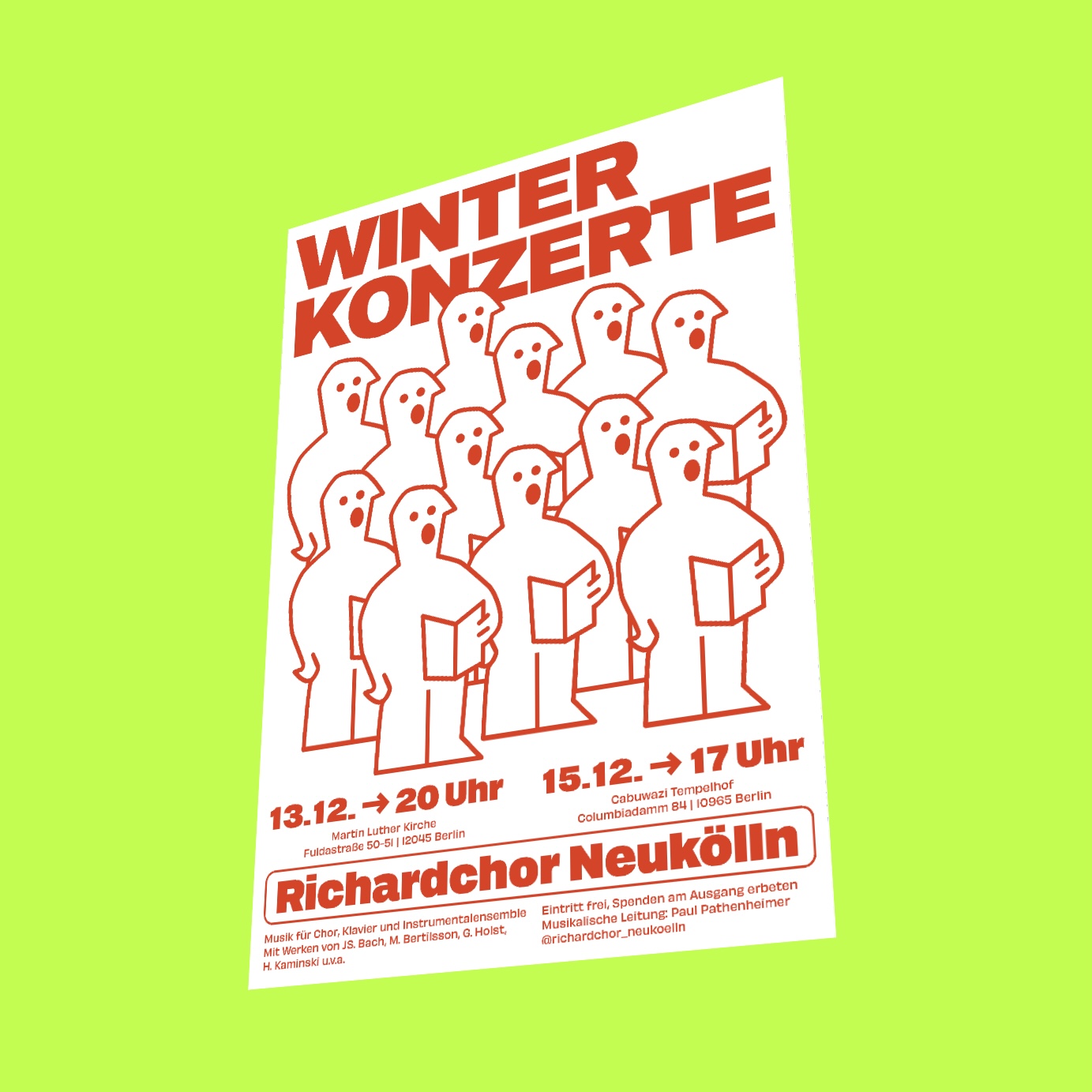 Poster and Social Media Assets for Richardchor Neukölln, Winter concert 2024