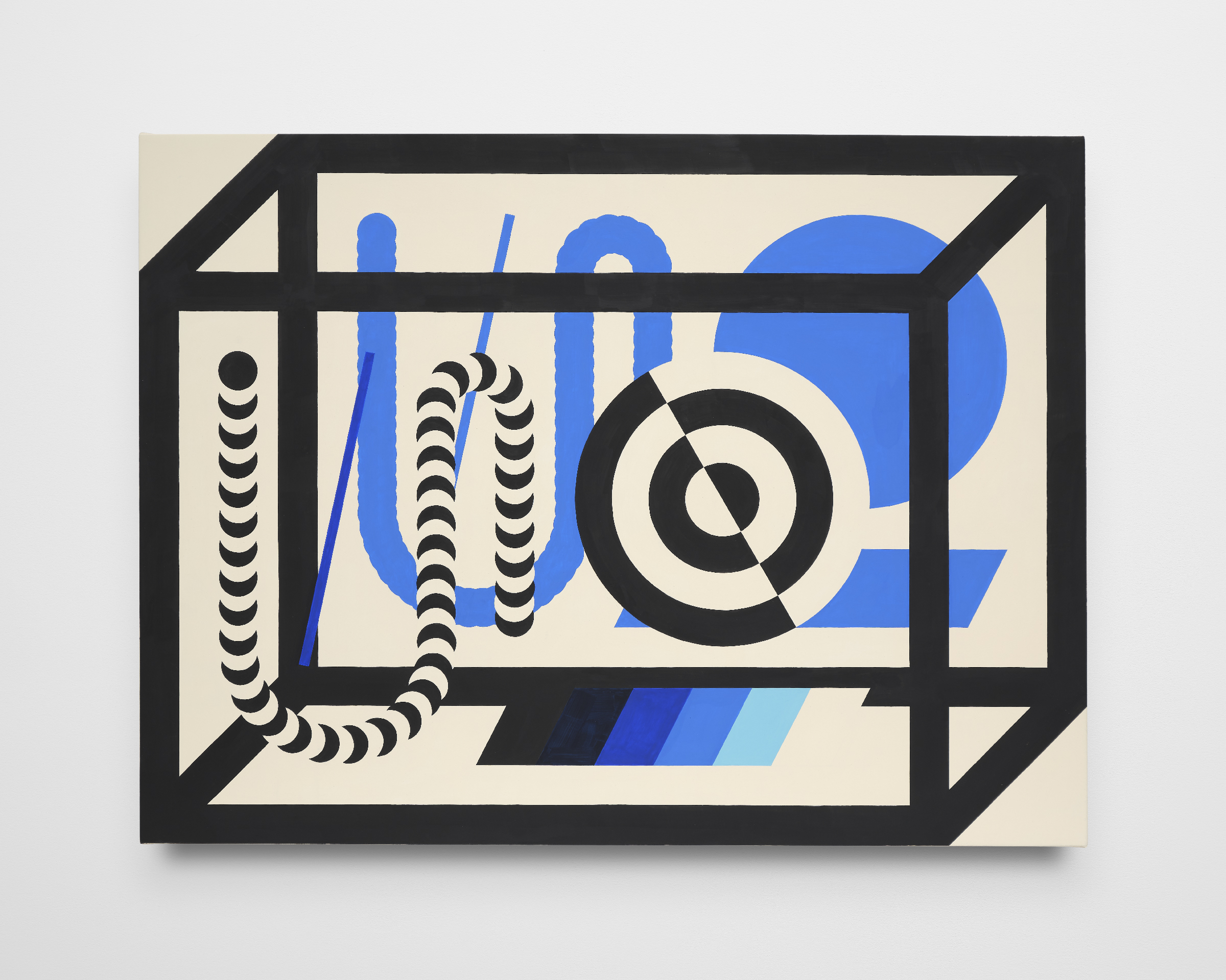 Shimmer Lines, 2023Flashe and acryla gouache on canvas over panel, 18 x 24 inches