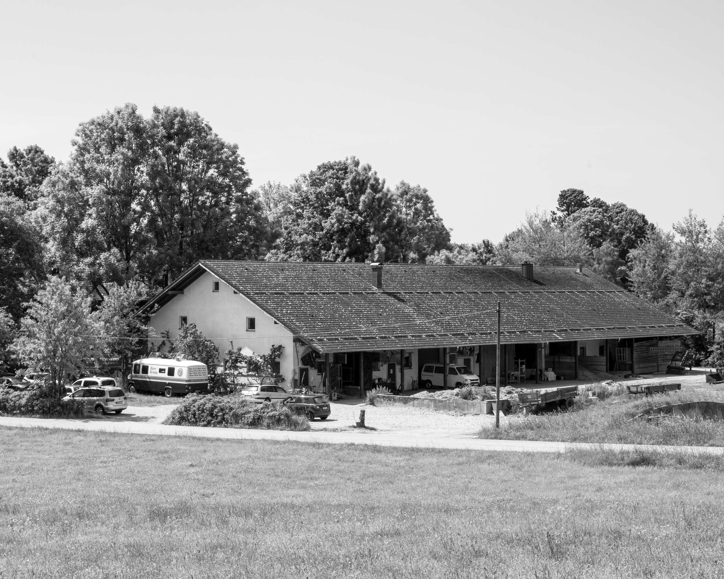 The temple and farm of the Hare Krishna's
