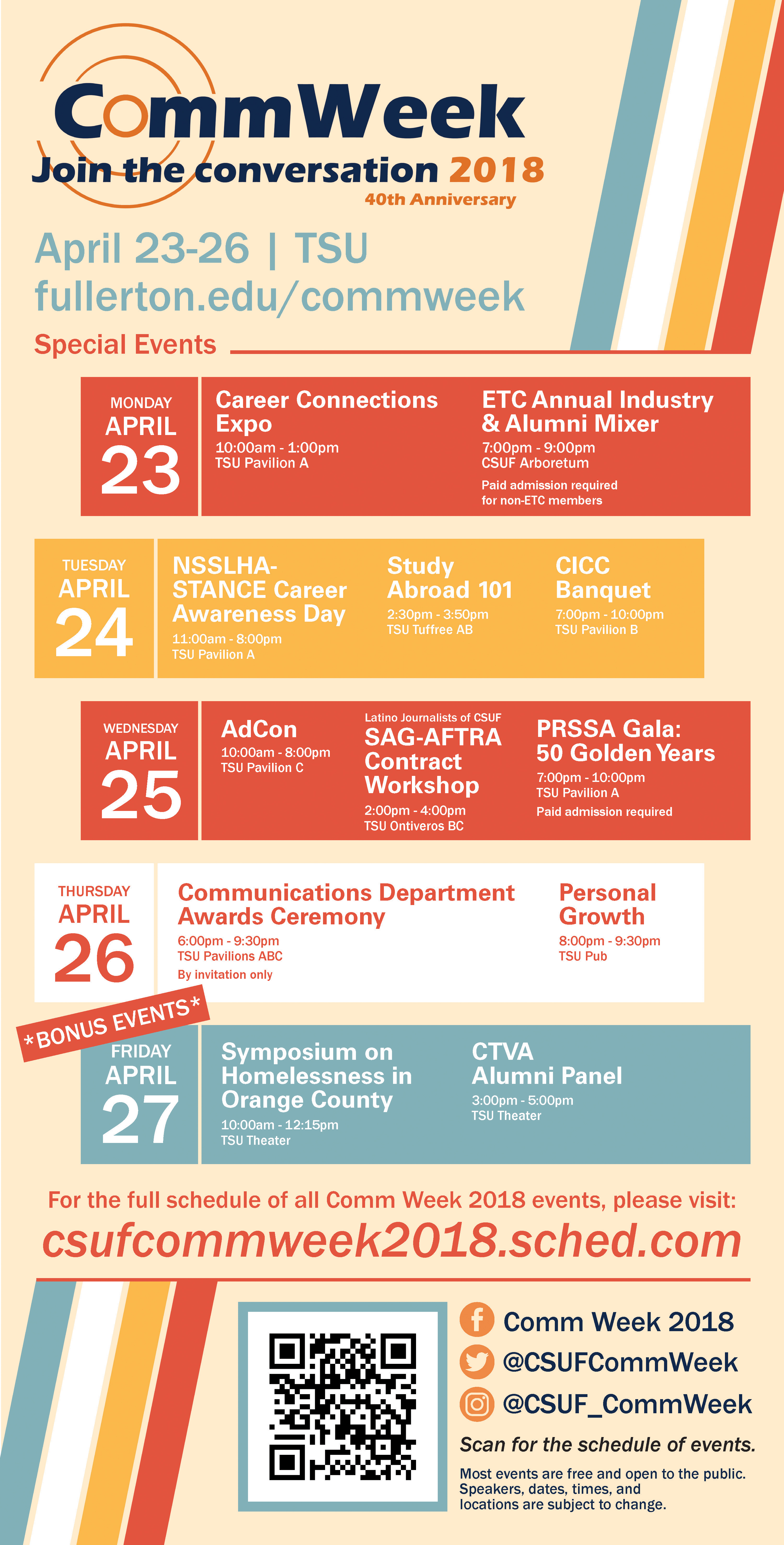 Communications Week 2018 Calendar Comission