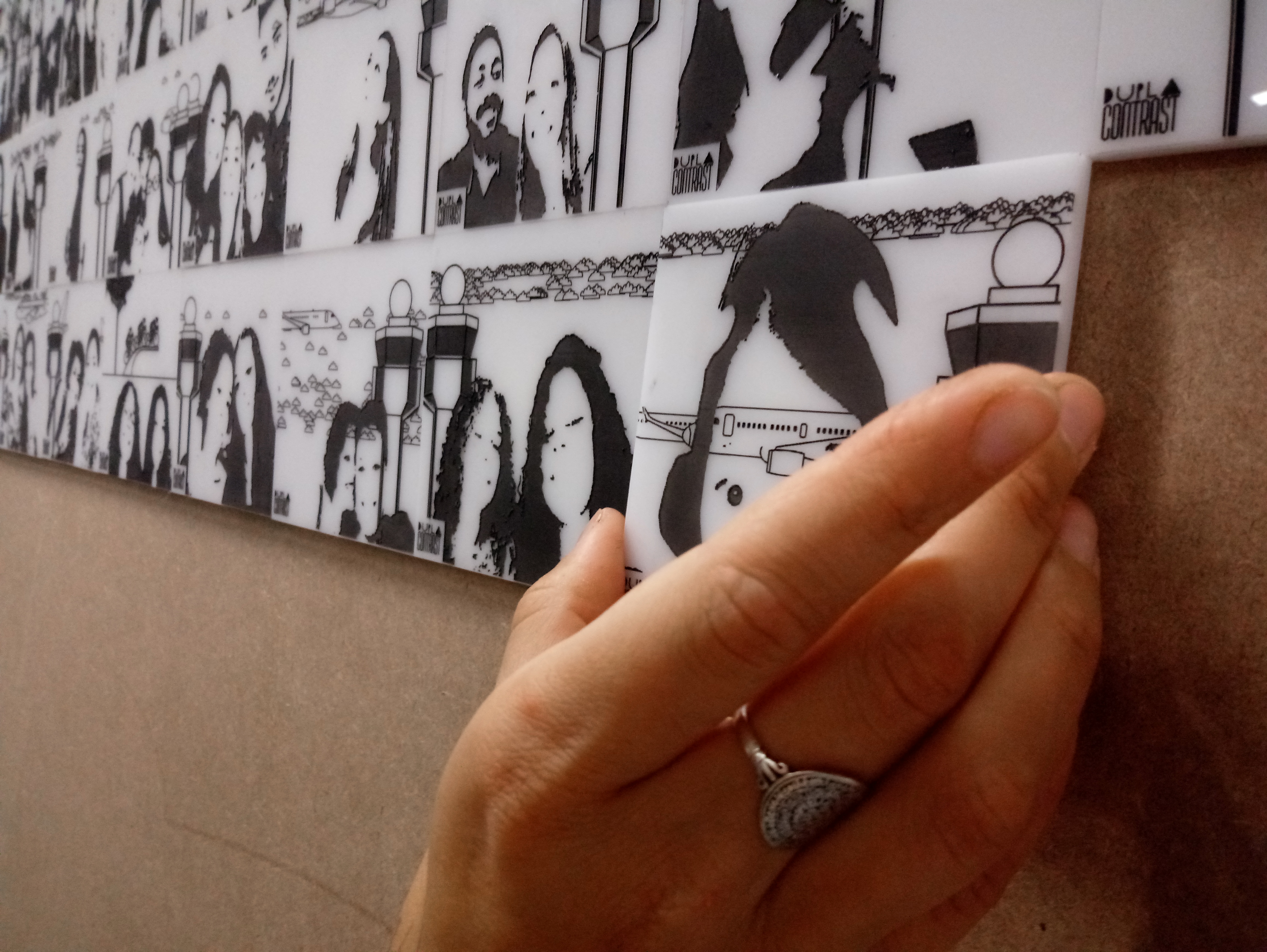 Montagem do mural