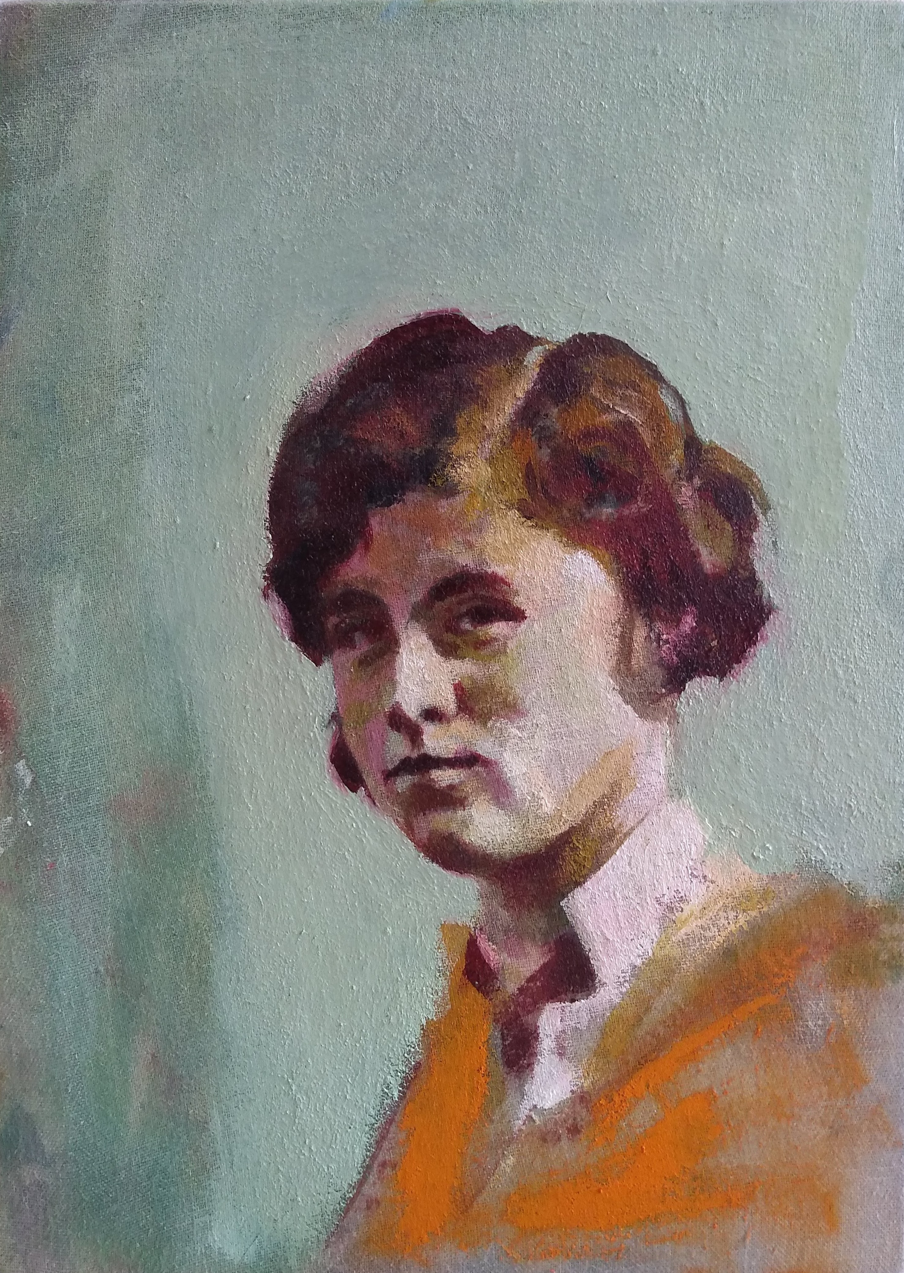 History Revision 11 - 20cm x 25cm - oil on a painter's rag SOLD