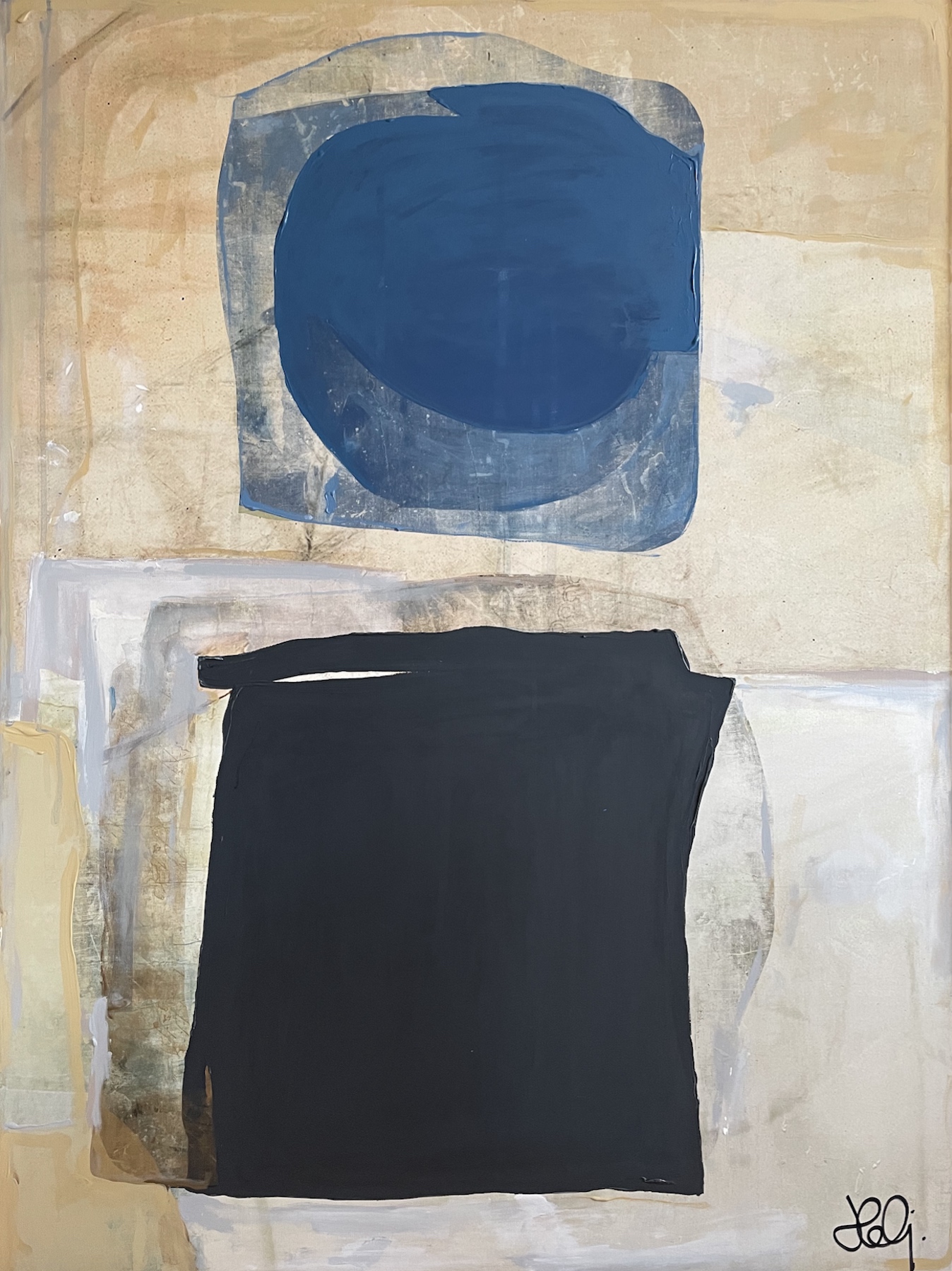 Two Blues, 2022120 x 90 cmMixed media on canvas