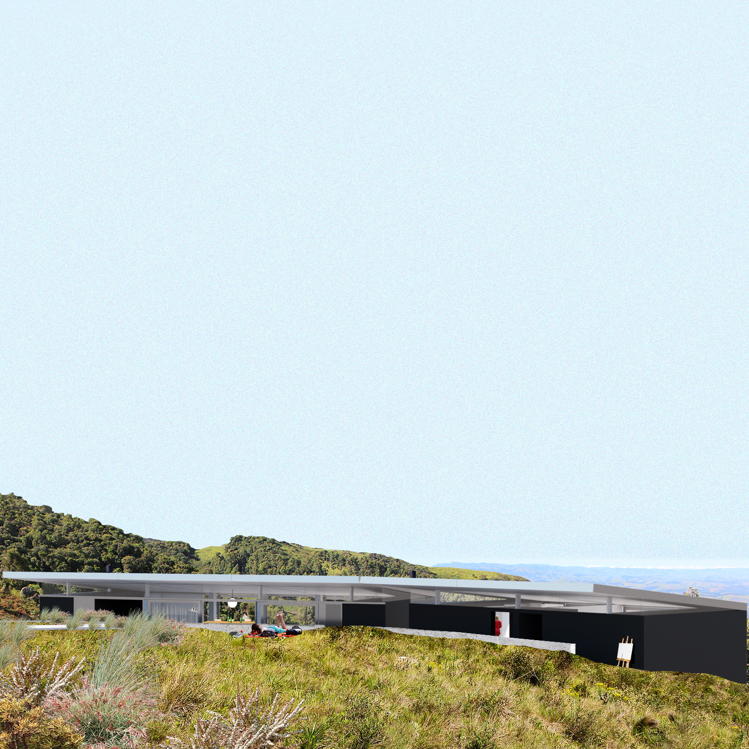 Casa na Bocaina II  Silveiras, Brasil, 2023. Projeto não construído.  1/4