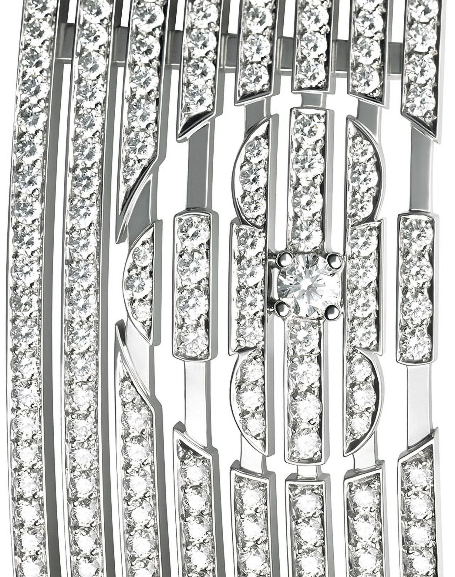 KMA photographer Daniel Schweizer photographs rows of white diamonds for Louis Vuitton