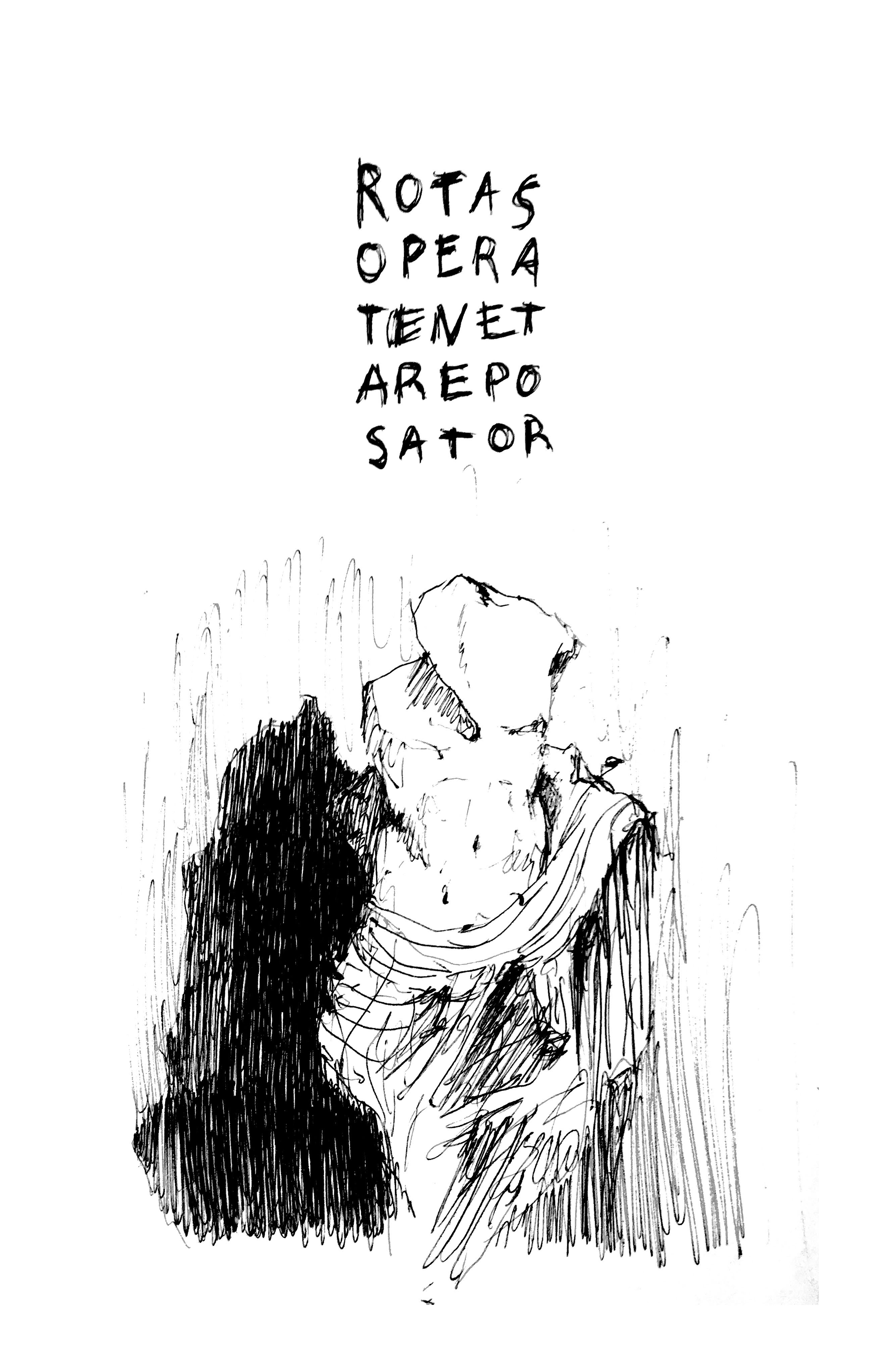 ‘statue at conímbriga’, 2019, ballpoint pen on paper