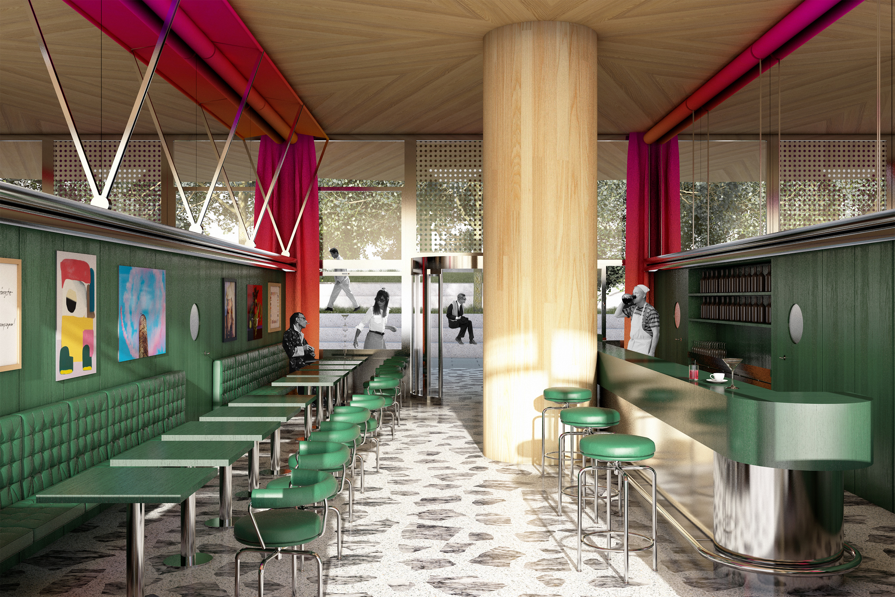 Visualisierung - Studio Burkhardt – Pavillon im Park Zürich