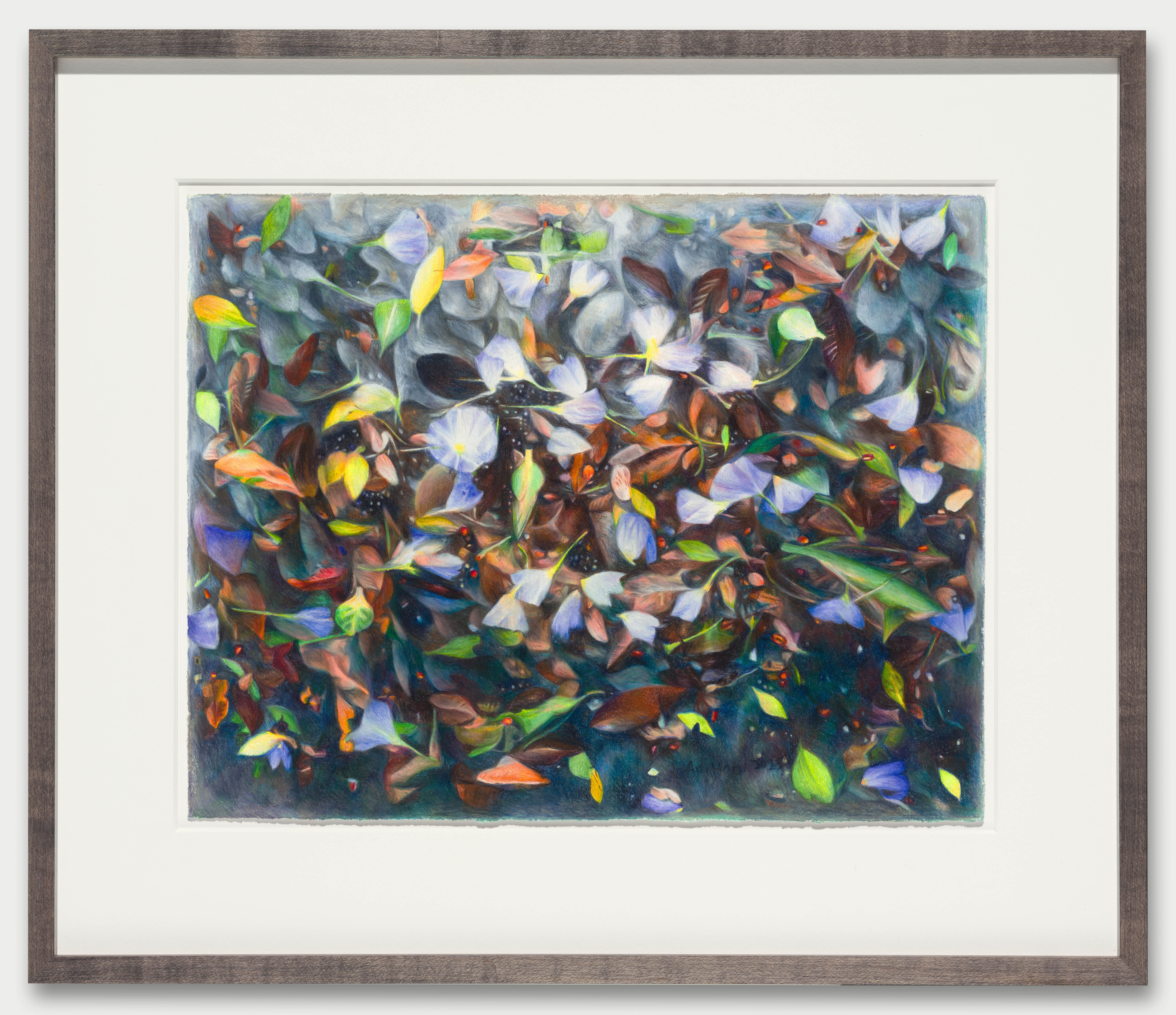 In Blue (2025) colored pencil and varnish on paper, 11 x 14 in