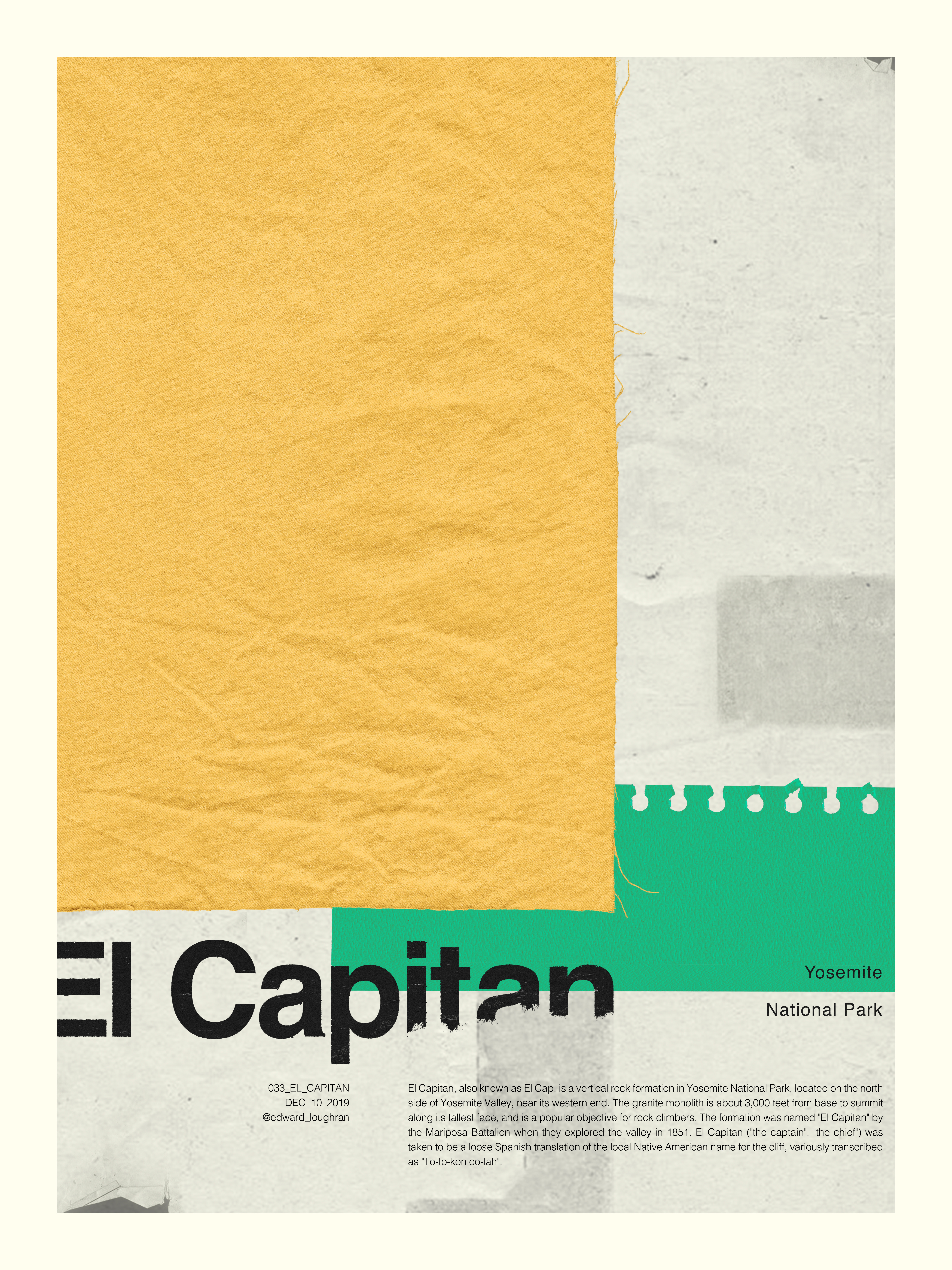 [No.33] "EL CAPITAN" — Inspired by the film "Free Solo"