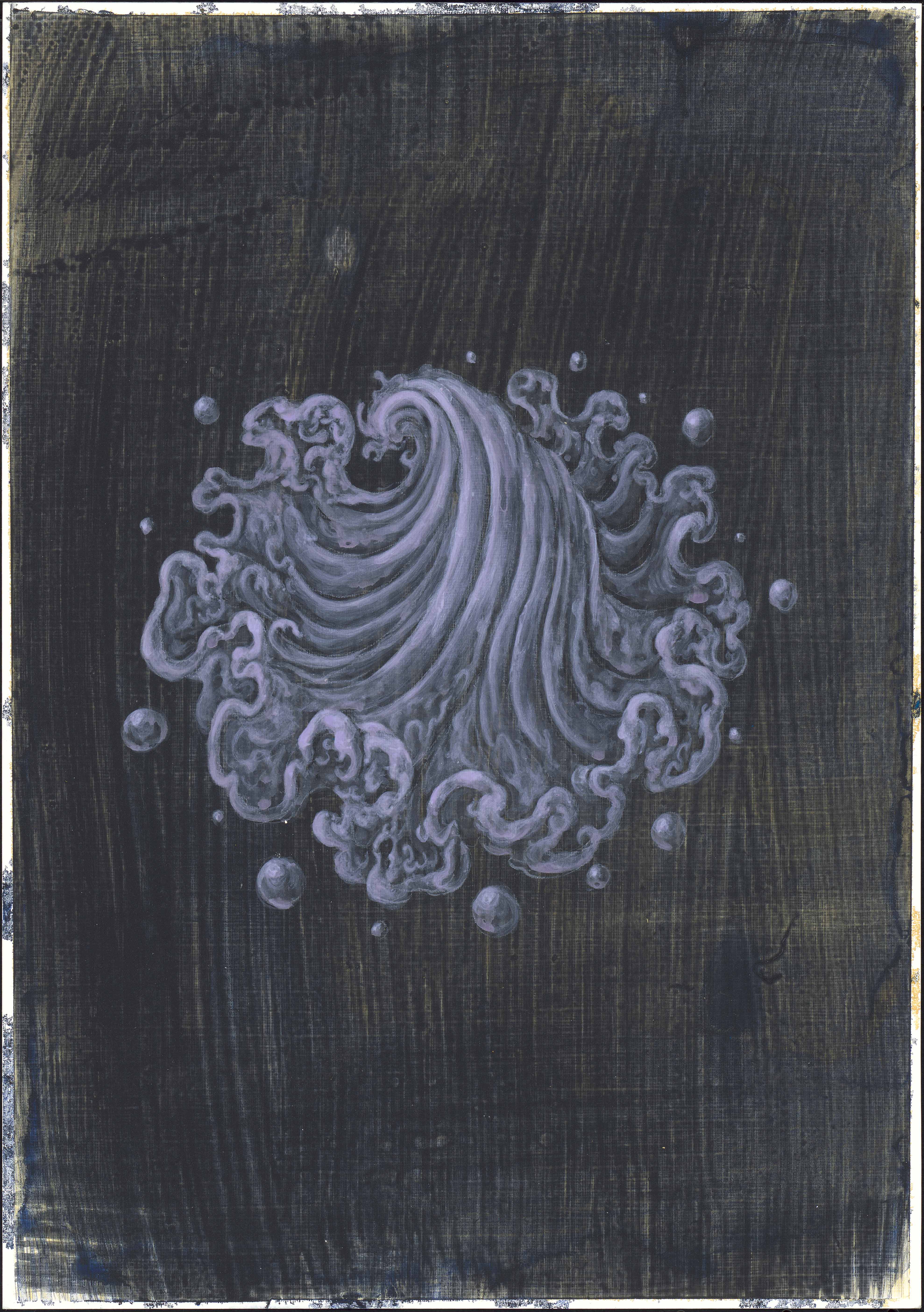 Museum of Life Sciences Residency - drawing 5 - A Place of Rest, A4 , acrylic on primed paper 