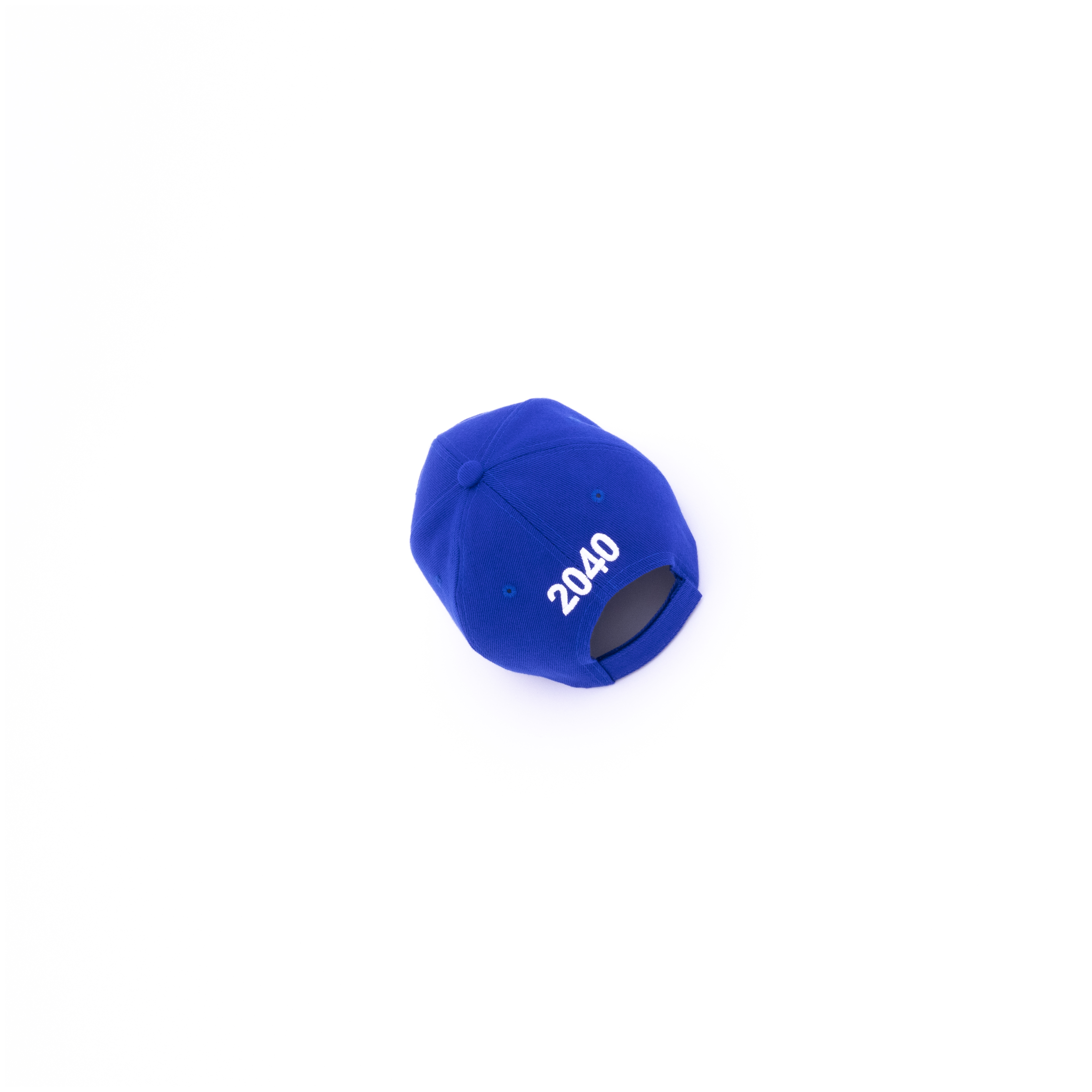 2040 Cap (Royal)Embroidered cap with laser cut brim,signed and numbered interiorEdition of 150 plus 6 AP