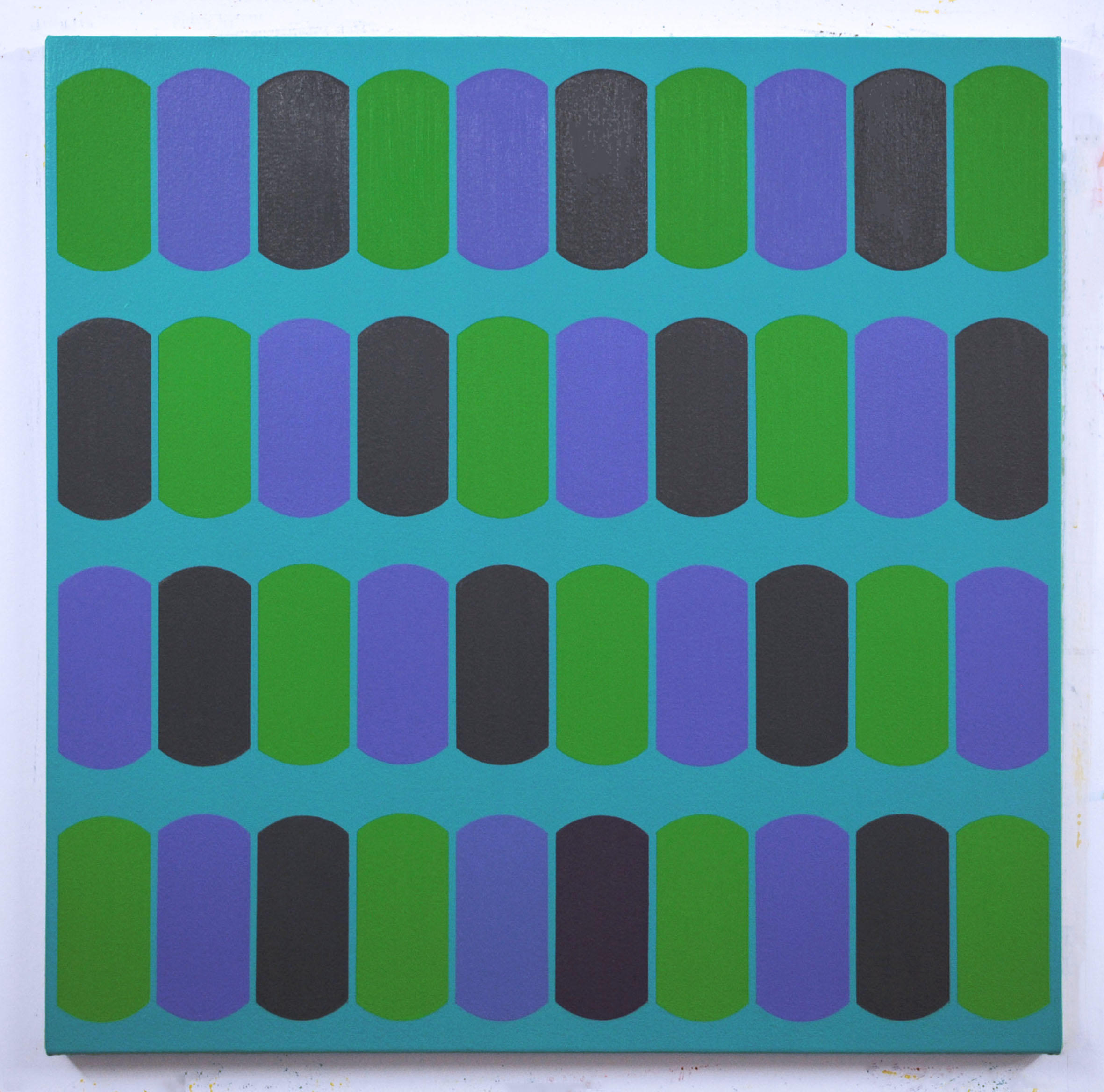 Scuta XXII, 61cm x 61cm, oil and acrylic on canvas, 2015 - £400 (previously £800)